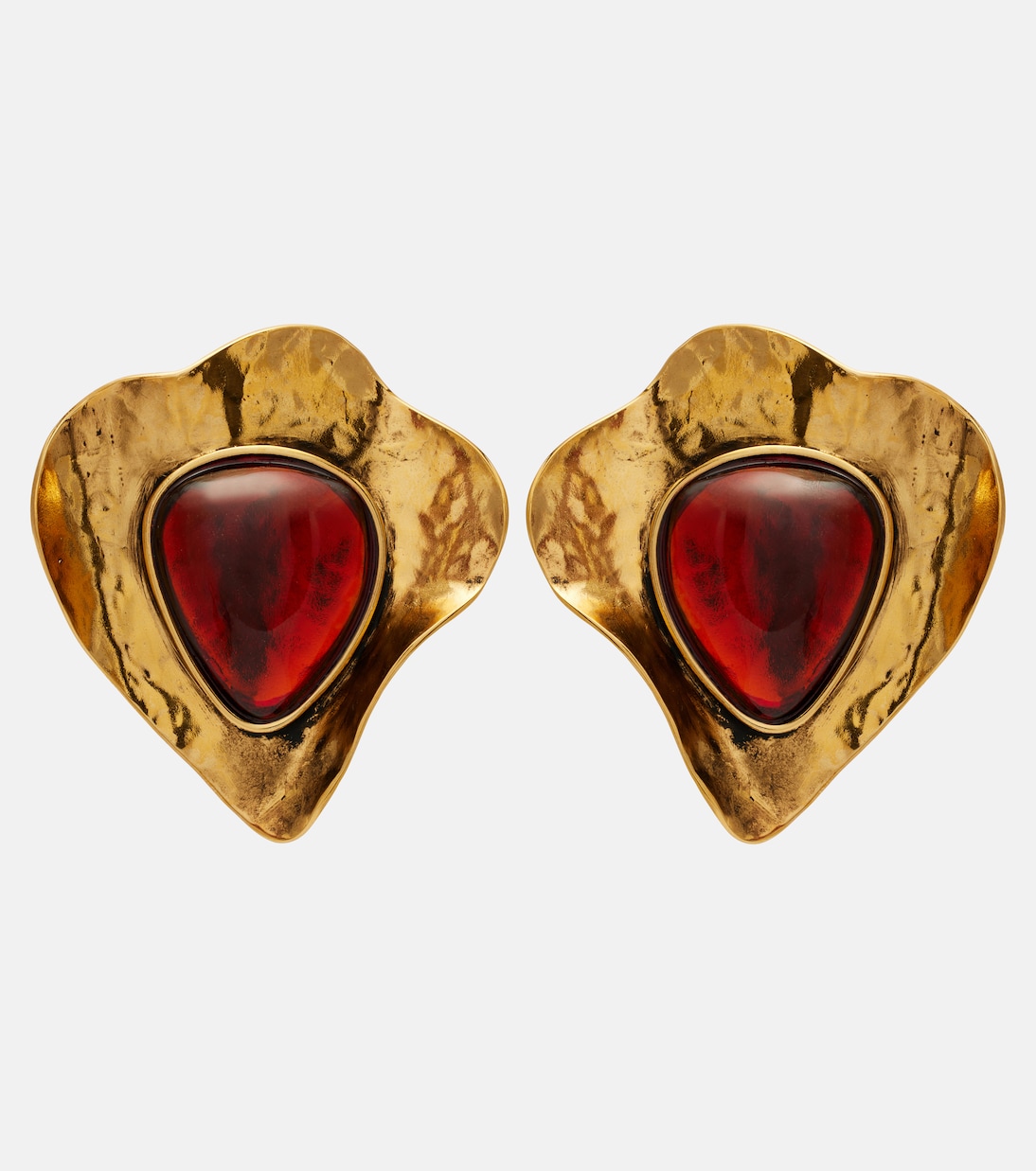 Embellished clip-on earrings | Saint Laurent