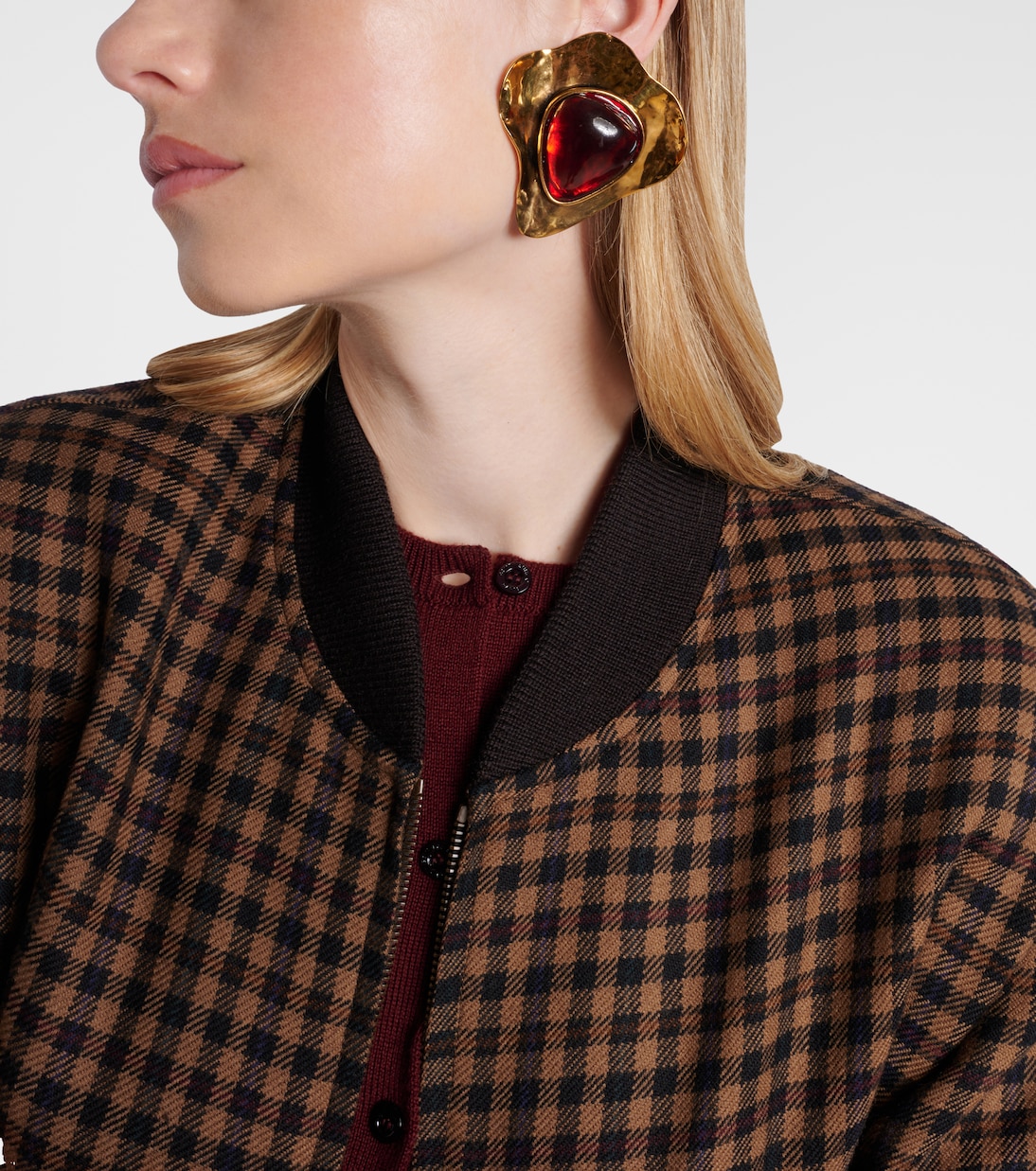 Embellished clip-on earrings | Saint Laurent