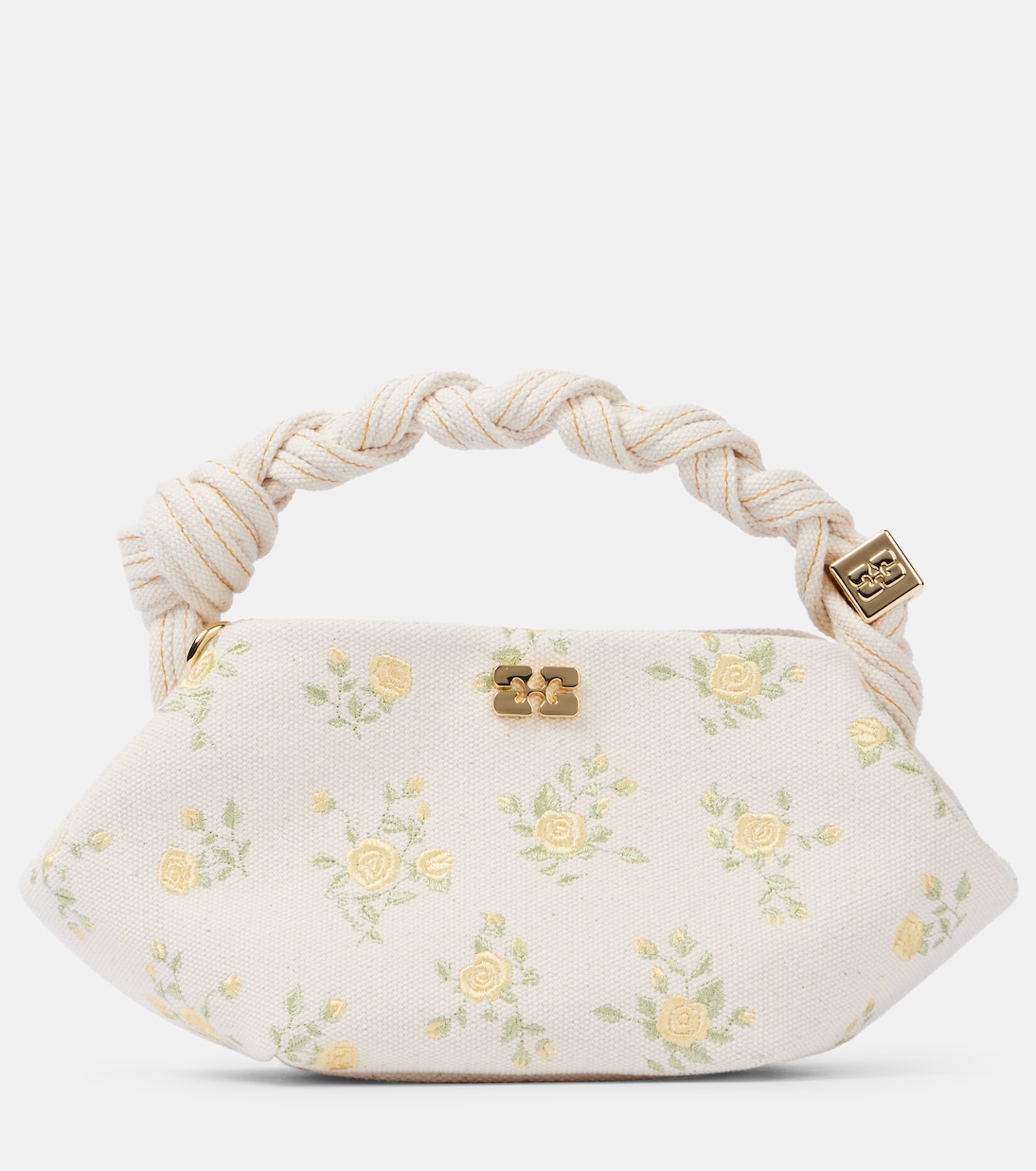 Bou Mini floral canvas tote bag | Ganni