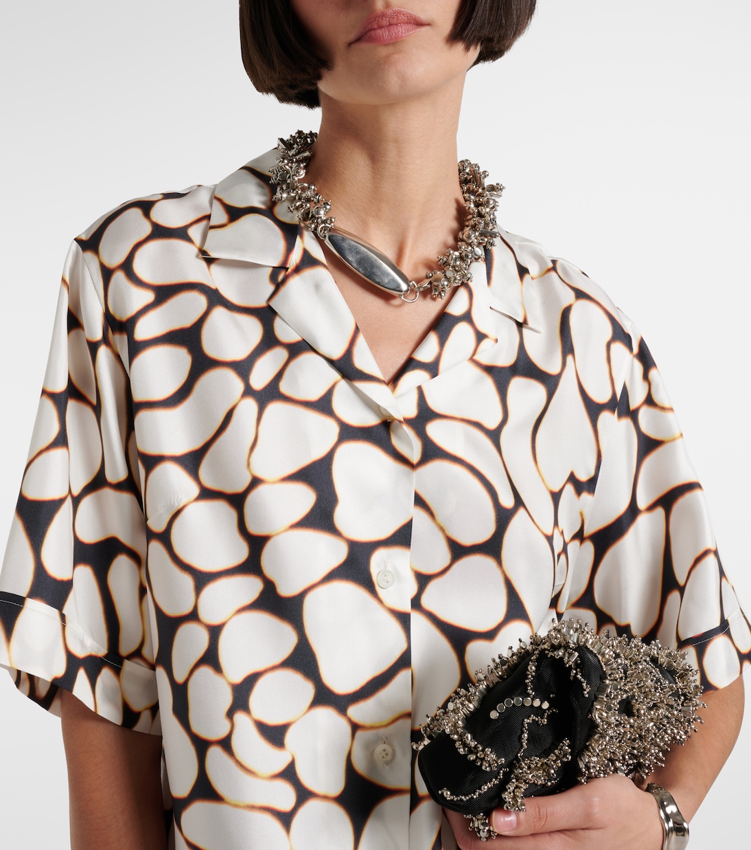 Camicia Clive in seta con stampa | Dries Van Noten