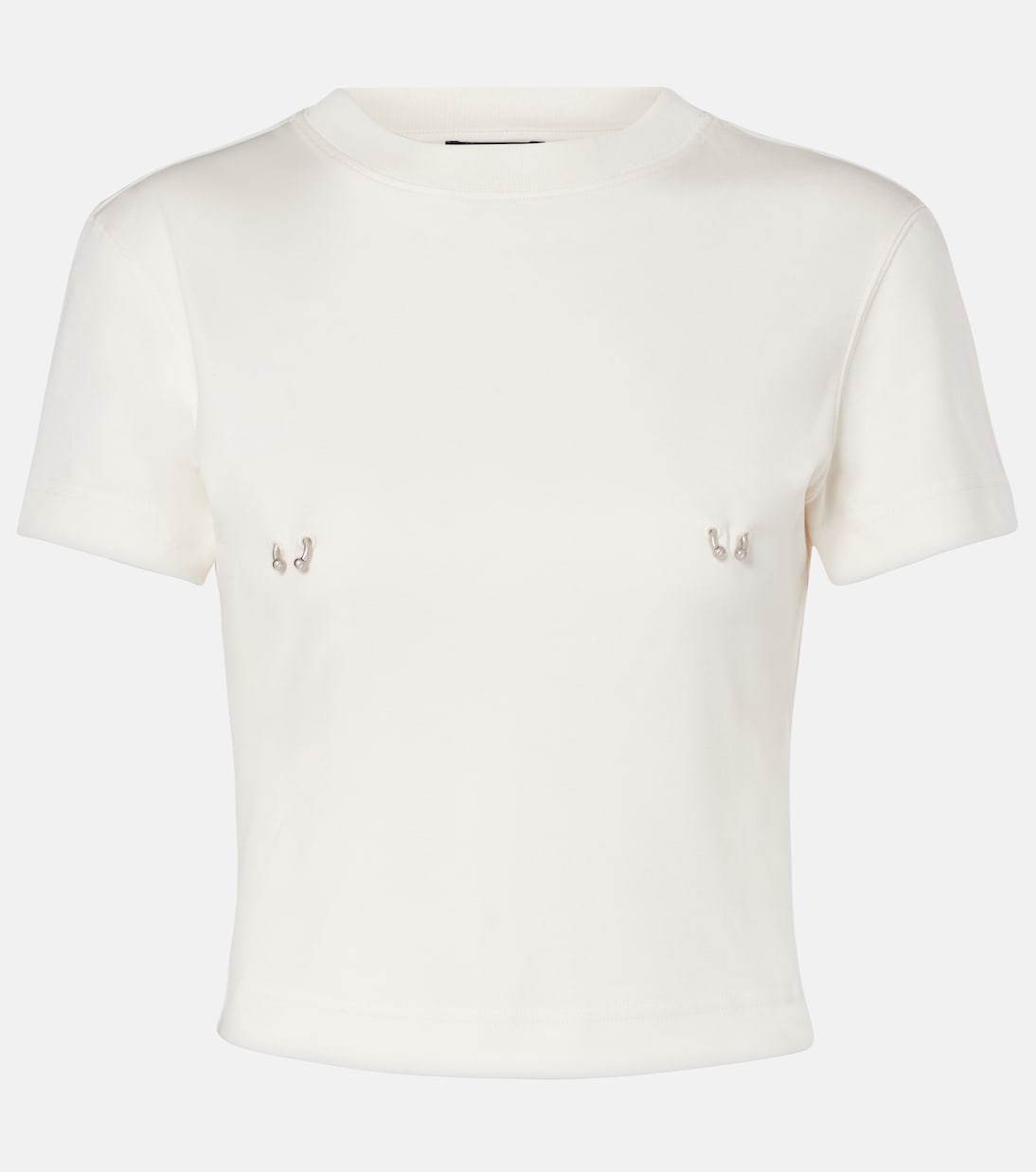Verziertes T-Shirt aus Baumwoll-Jersey | Mugler