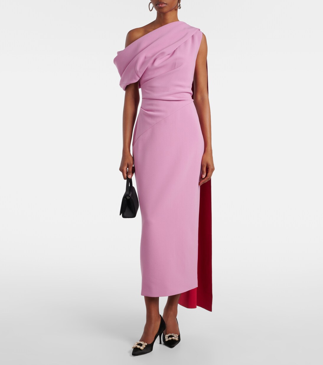 Maite caped draped midi dress | Roksanda