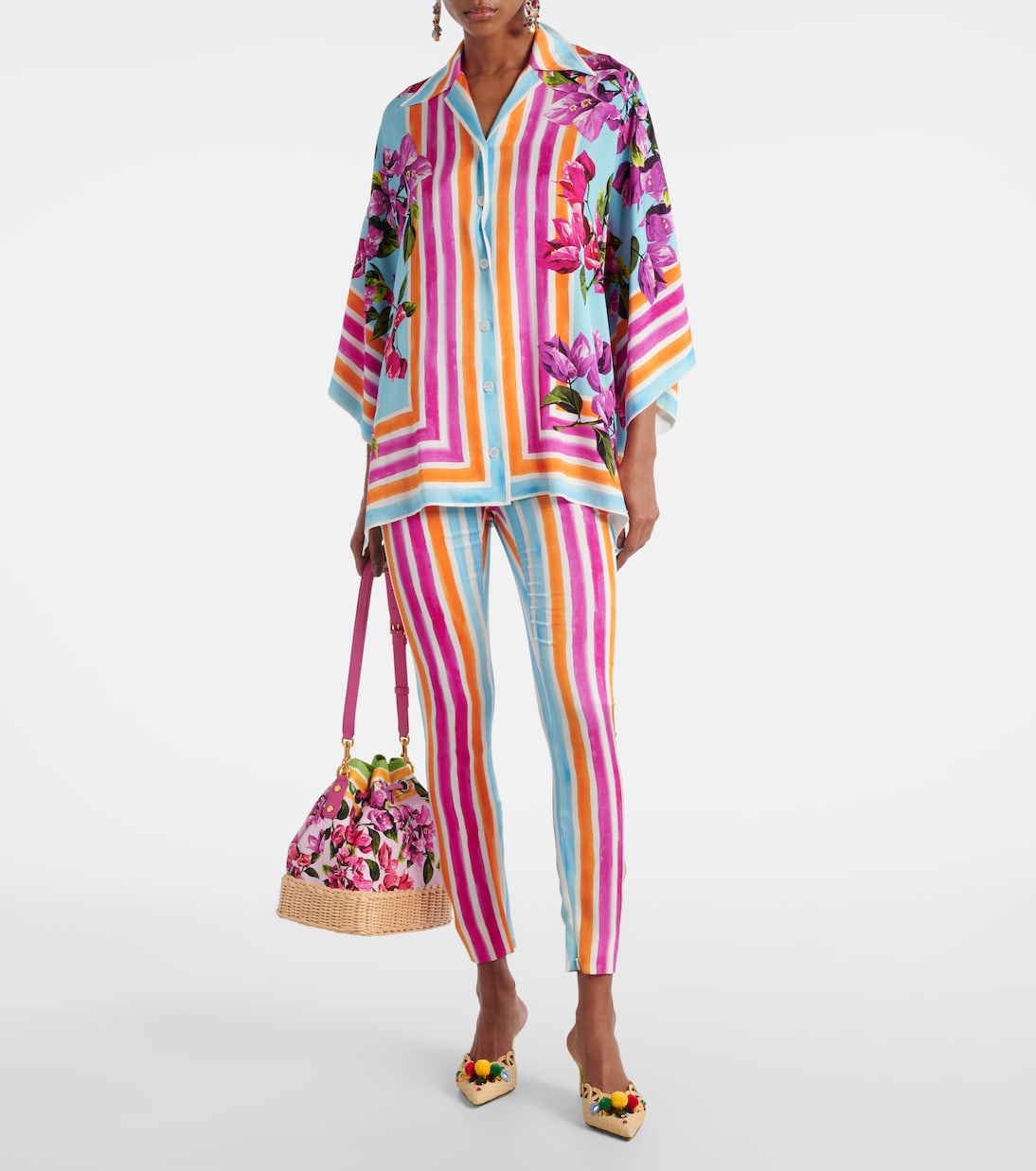 Striped silk-blend leggings | Dolce&Gabbana