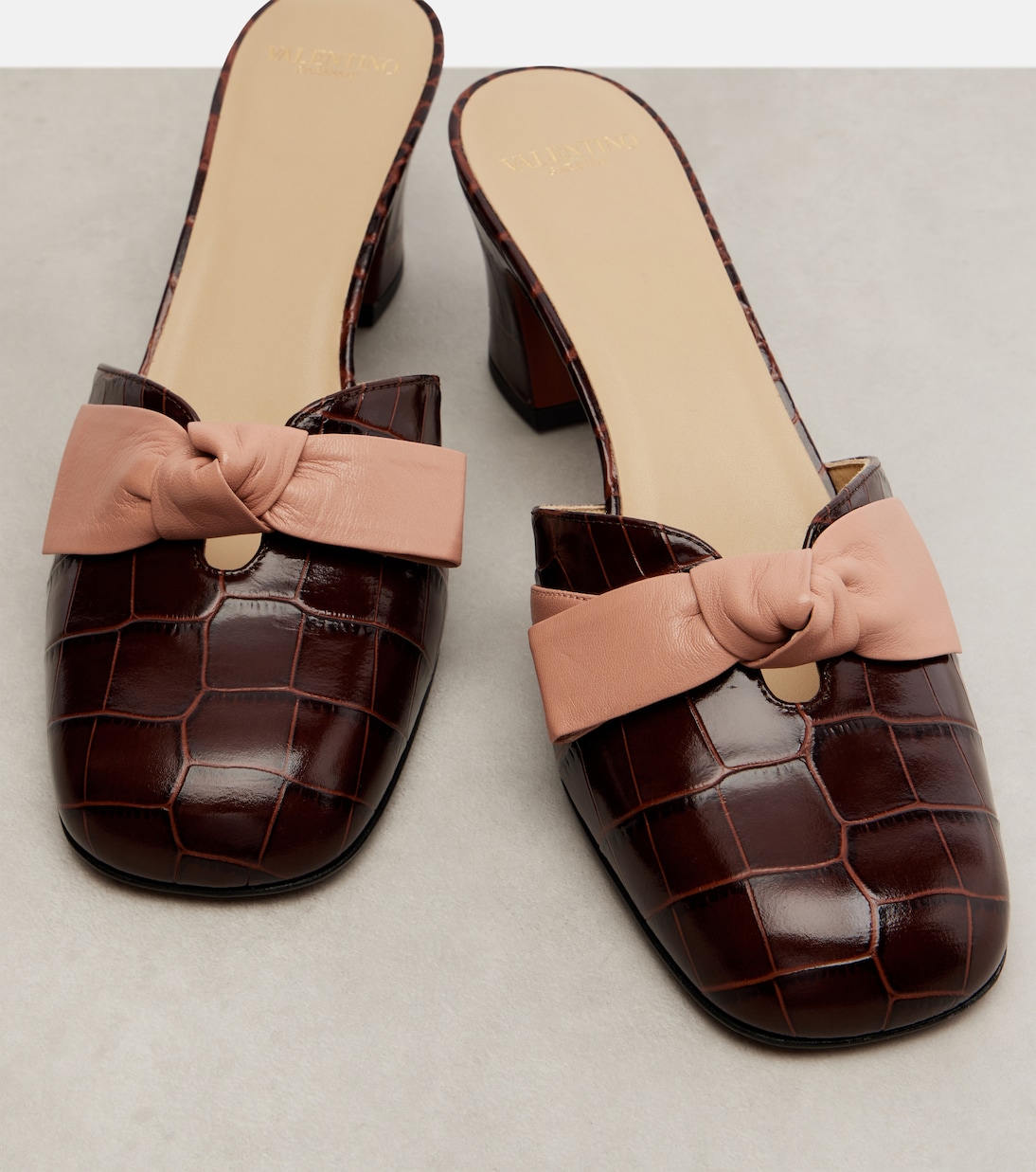 Mules Knotty 60 in pelle | Valentino Garavani