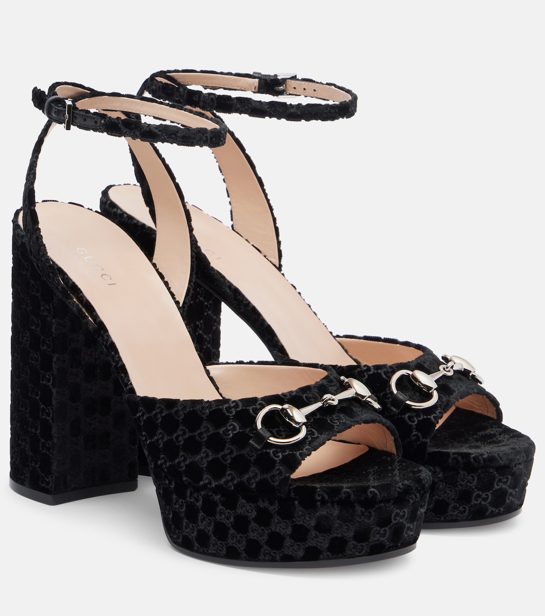 Lady Horsebit velvet sandals | Gucci