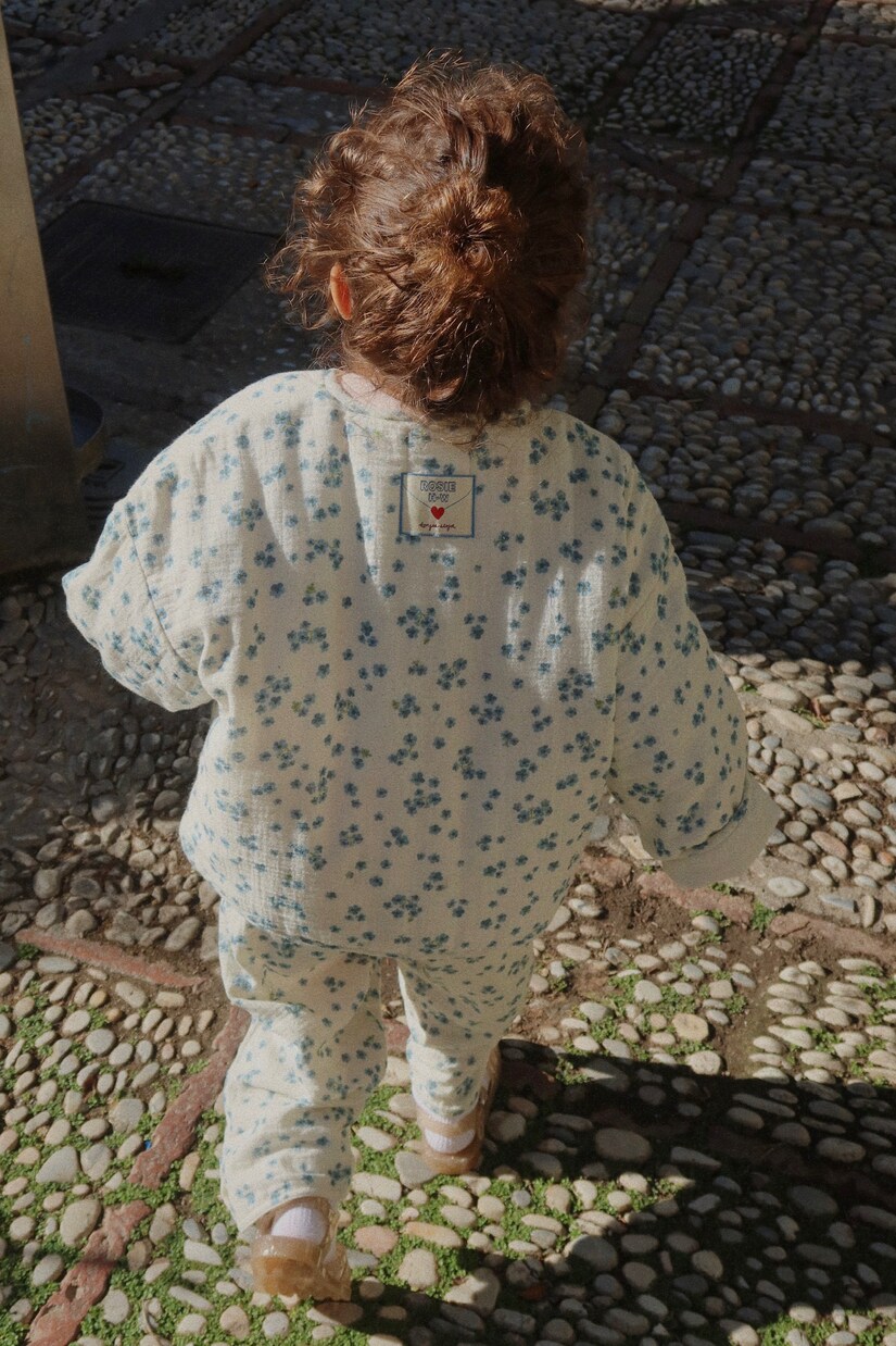 Veste Mioblu en coton à fleurs | Konges Sløjd