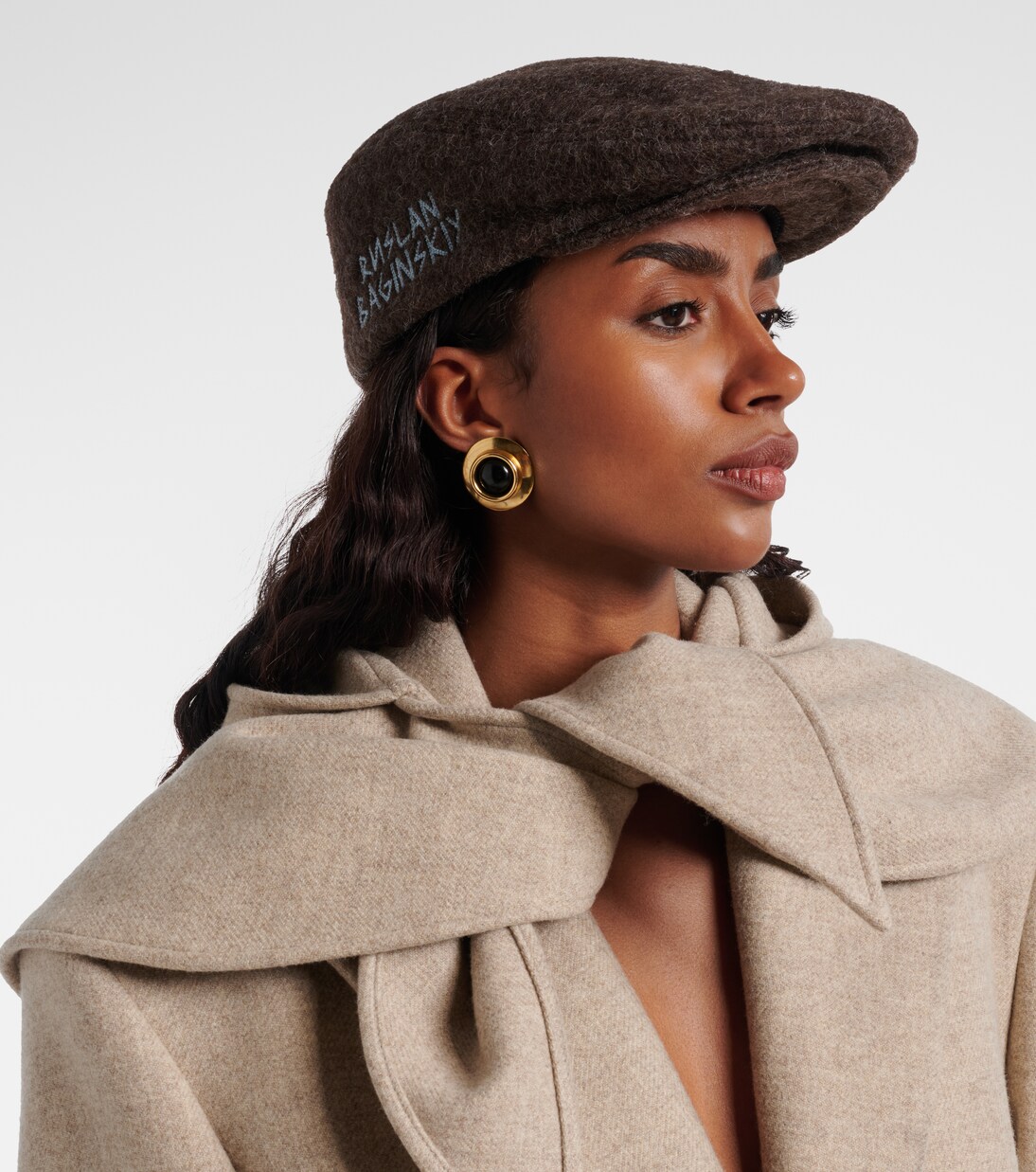 Logo wool-blend newsboy cap  | Ruslan Baginskiy