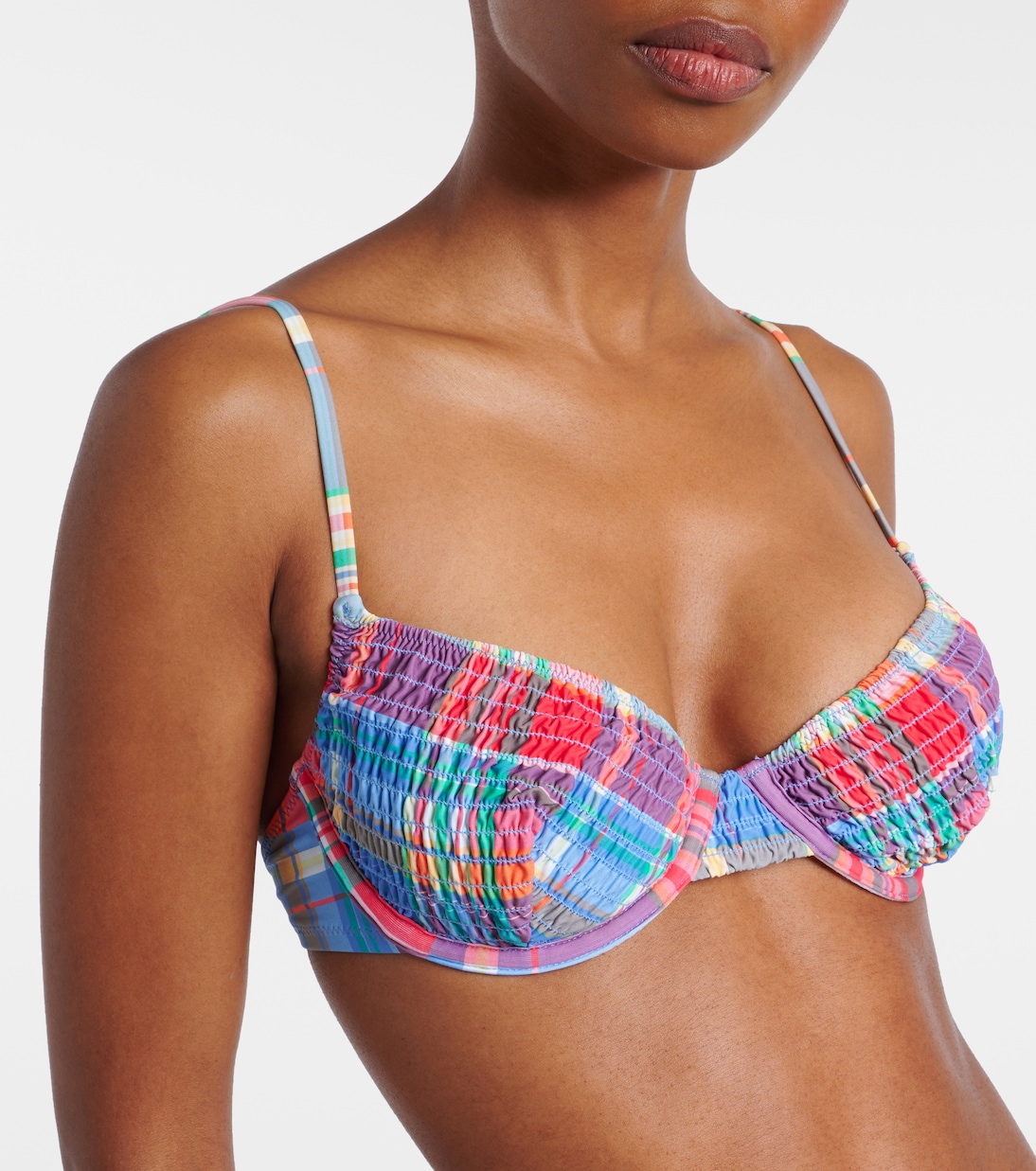 UW Balconette Bra checked bikini top | Polo Ralph Lauren