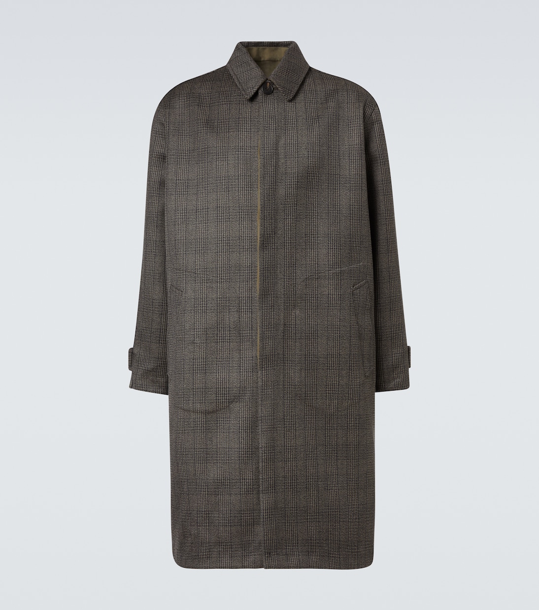 Palo plaid wool and silk coat | The Row
