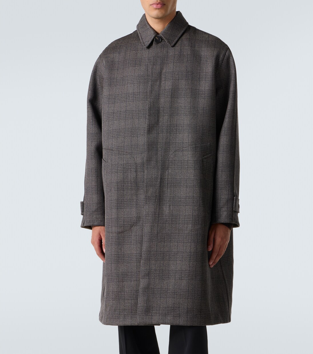 Palo plaid wool and silk coat | The Row