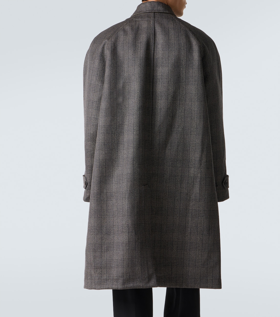Palo plaid wool and silk coat | The Row