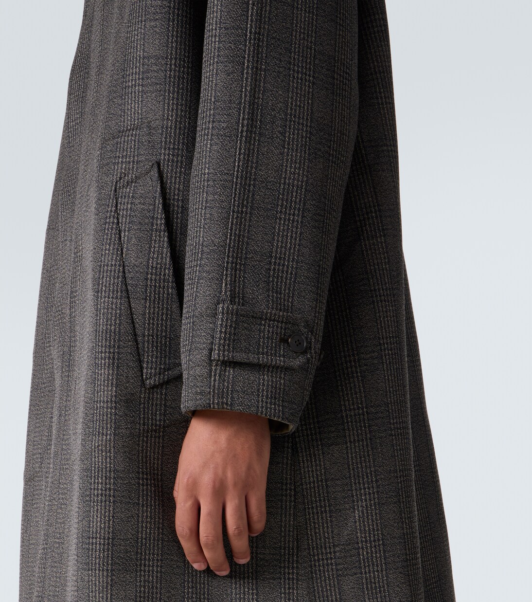 Palo plaid wool and silk coat | The Row