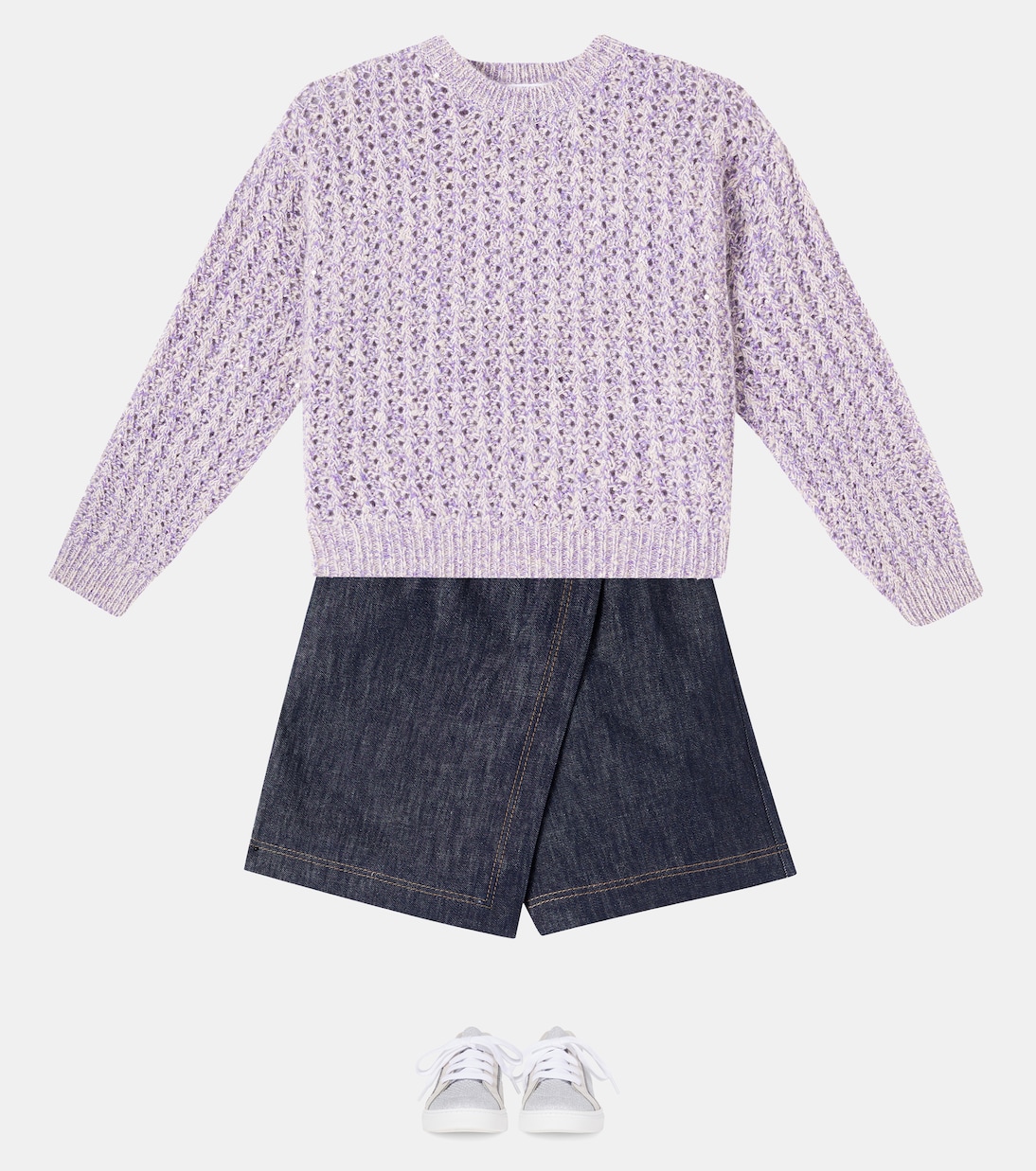 Wool, cashmere, and mohair-blend sweater | Brunello Cucinelli Kids