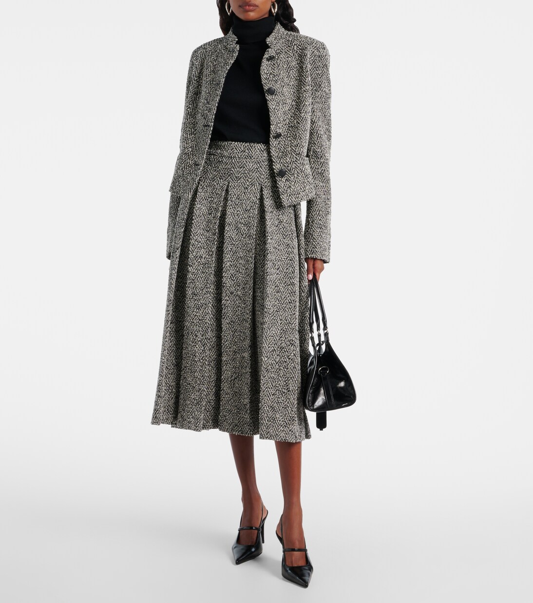 Gallo cotton and wool-blend midi skirt | Max Mara