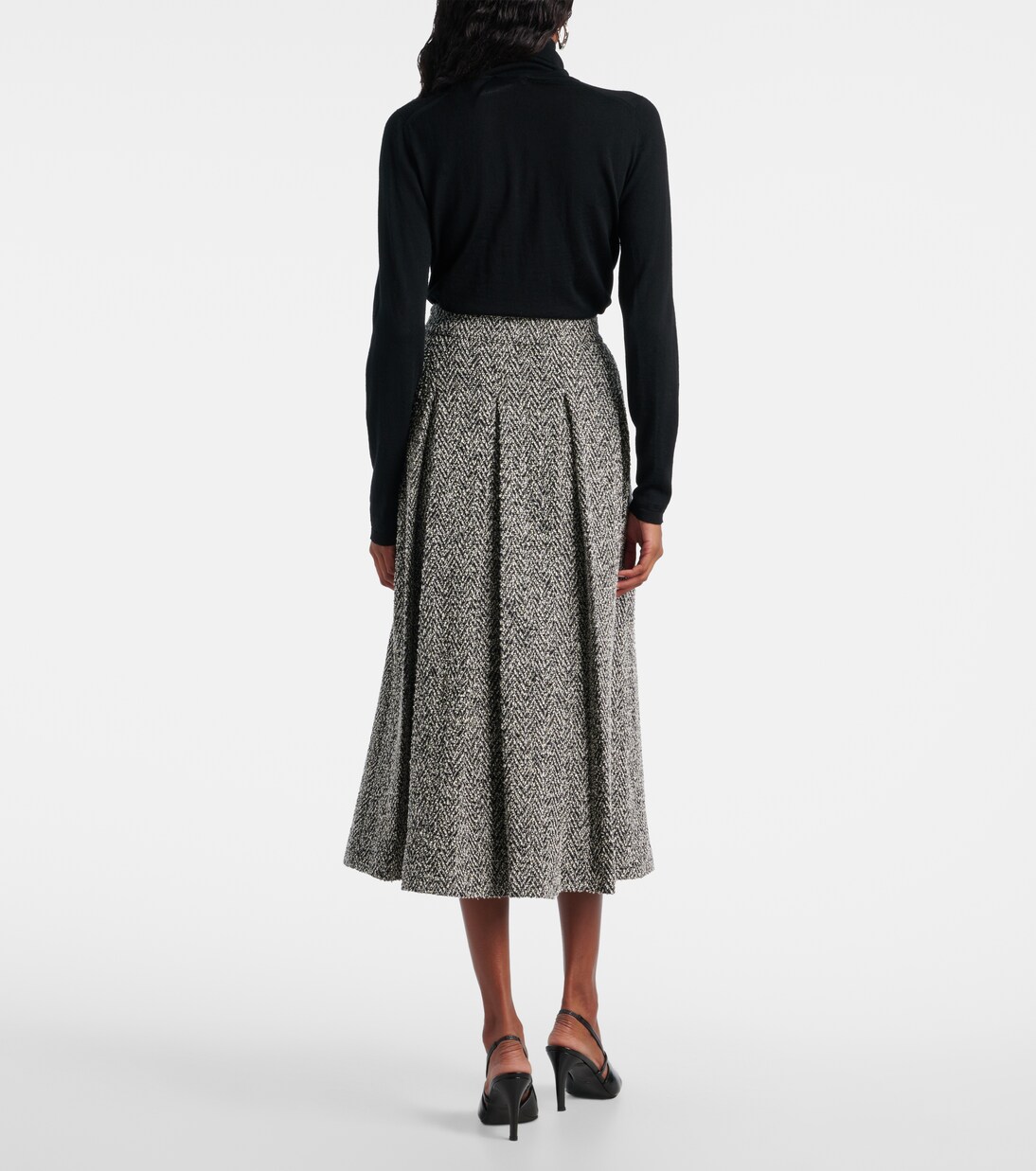 Gallo cotton and wool-blend midi skirt | Max Mara