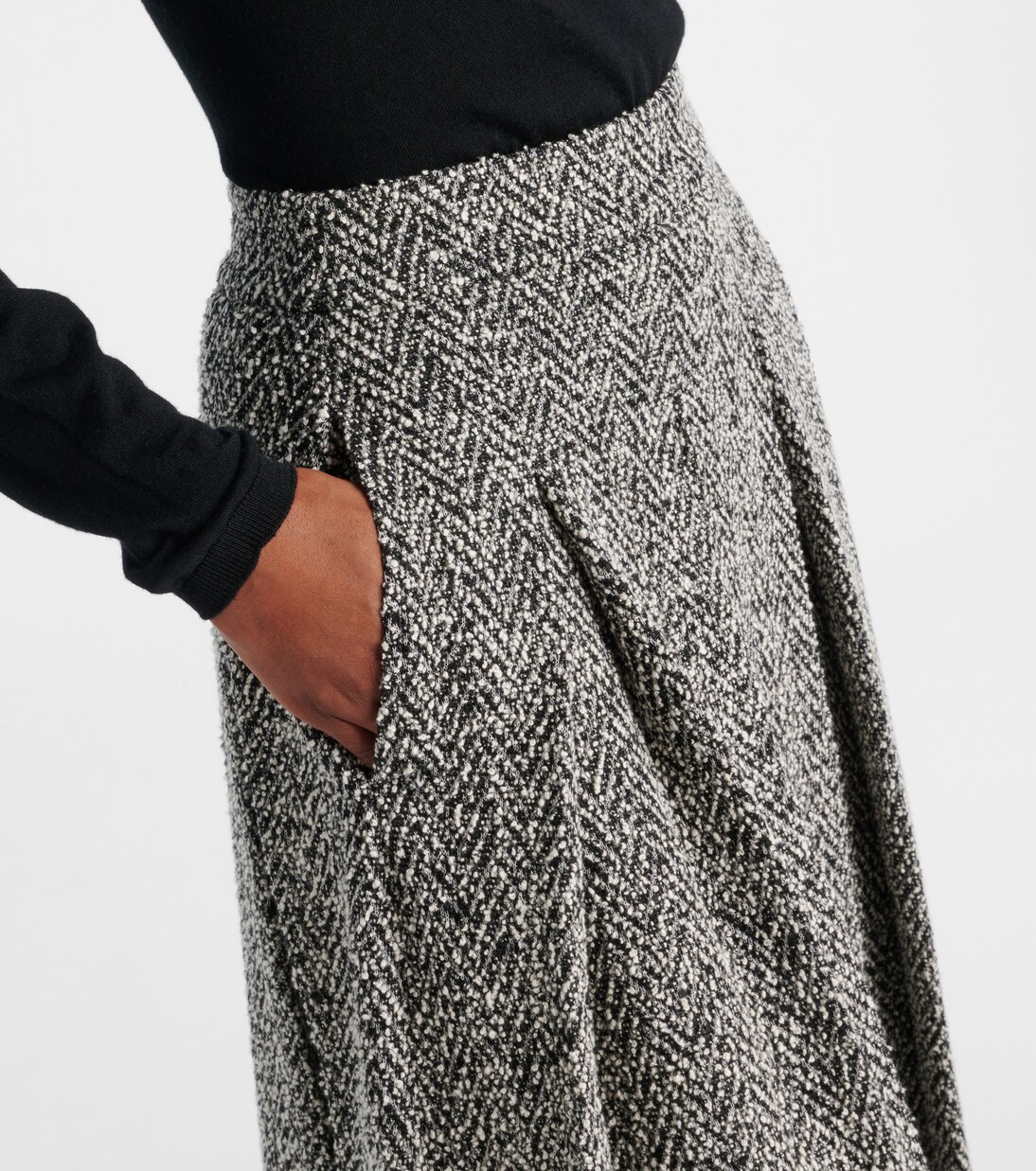 Gallo cotton and wool-blend midi skirt | Max Mara