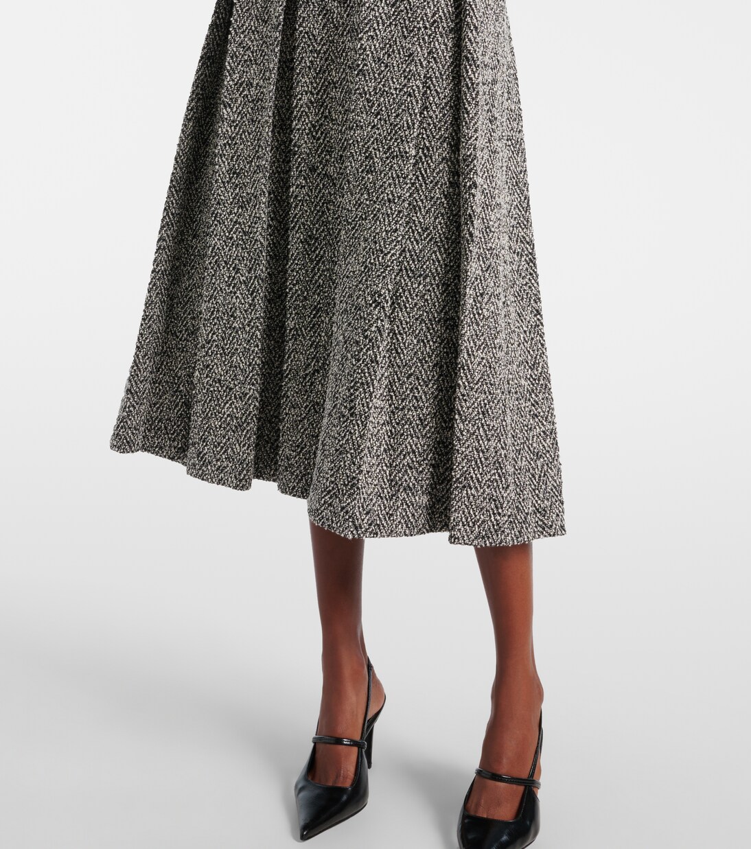 Gallo cotton and wool-blend midi skirt | Max Mara