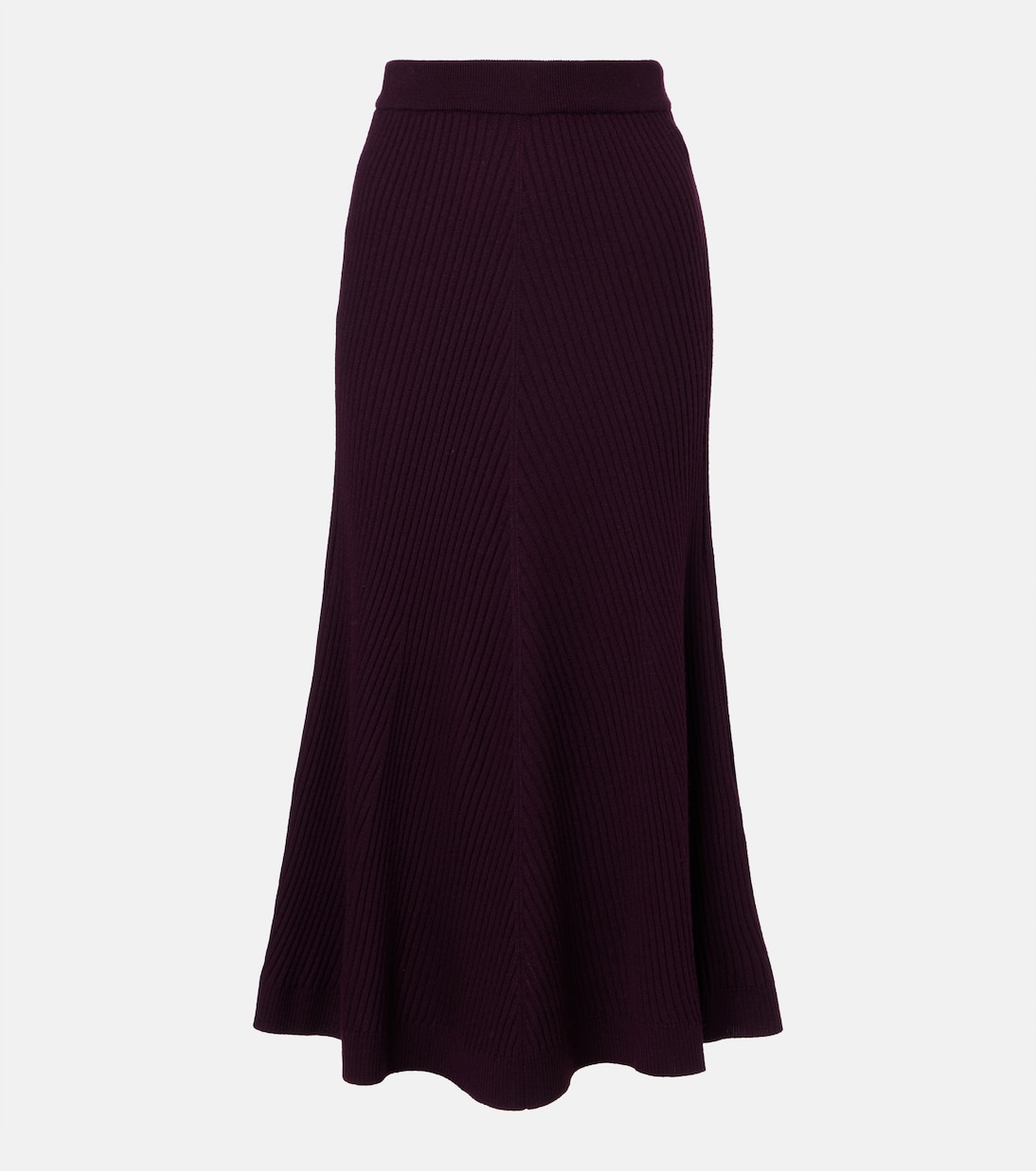 Falda midi de lana acanalada | Victoria Beckham