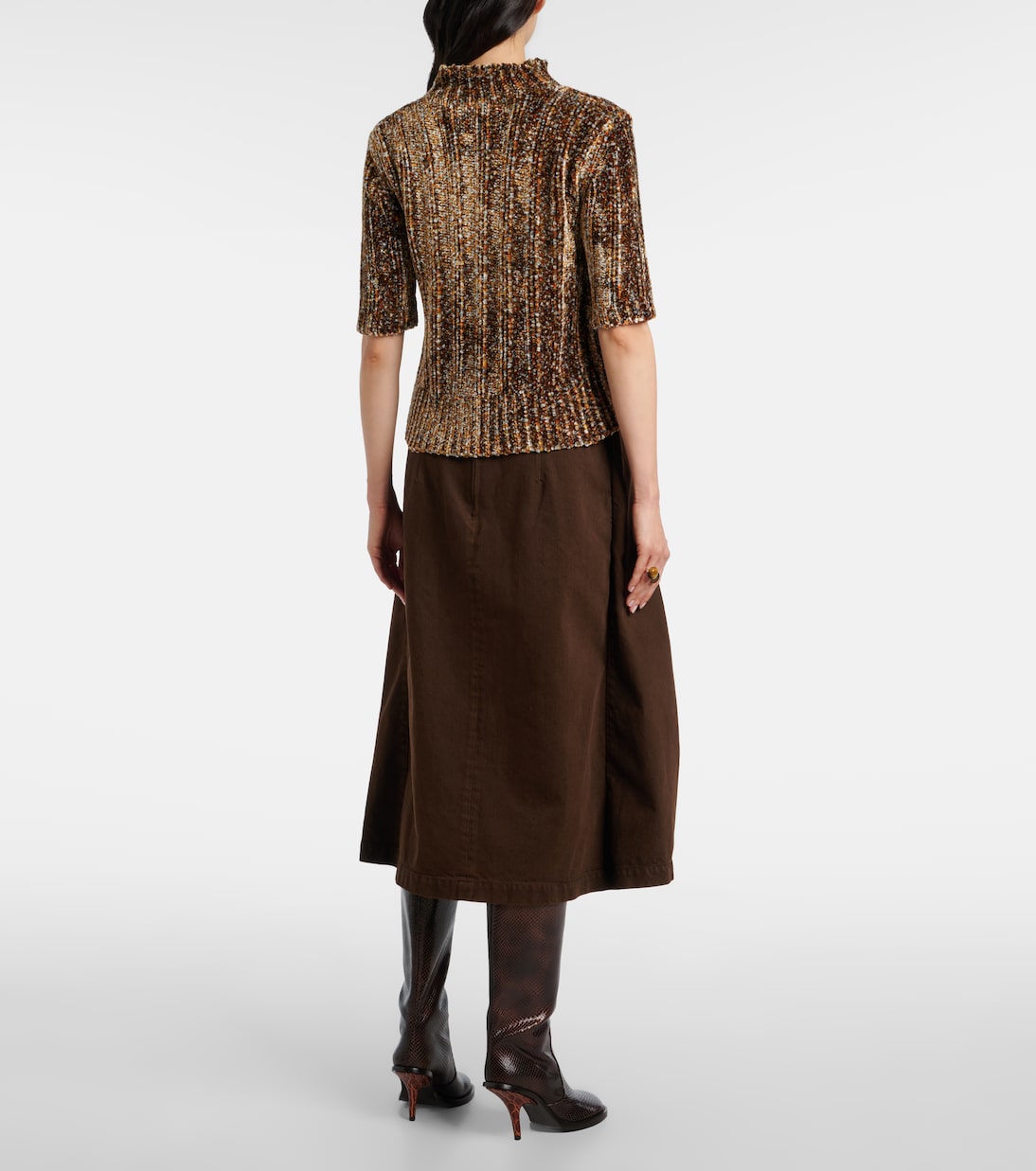 Jersey acanalado de terciopelo | Dries Van Noten