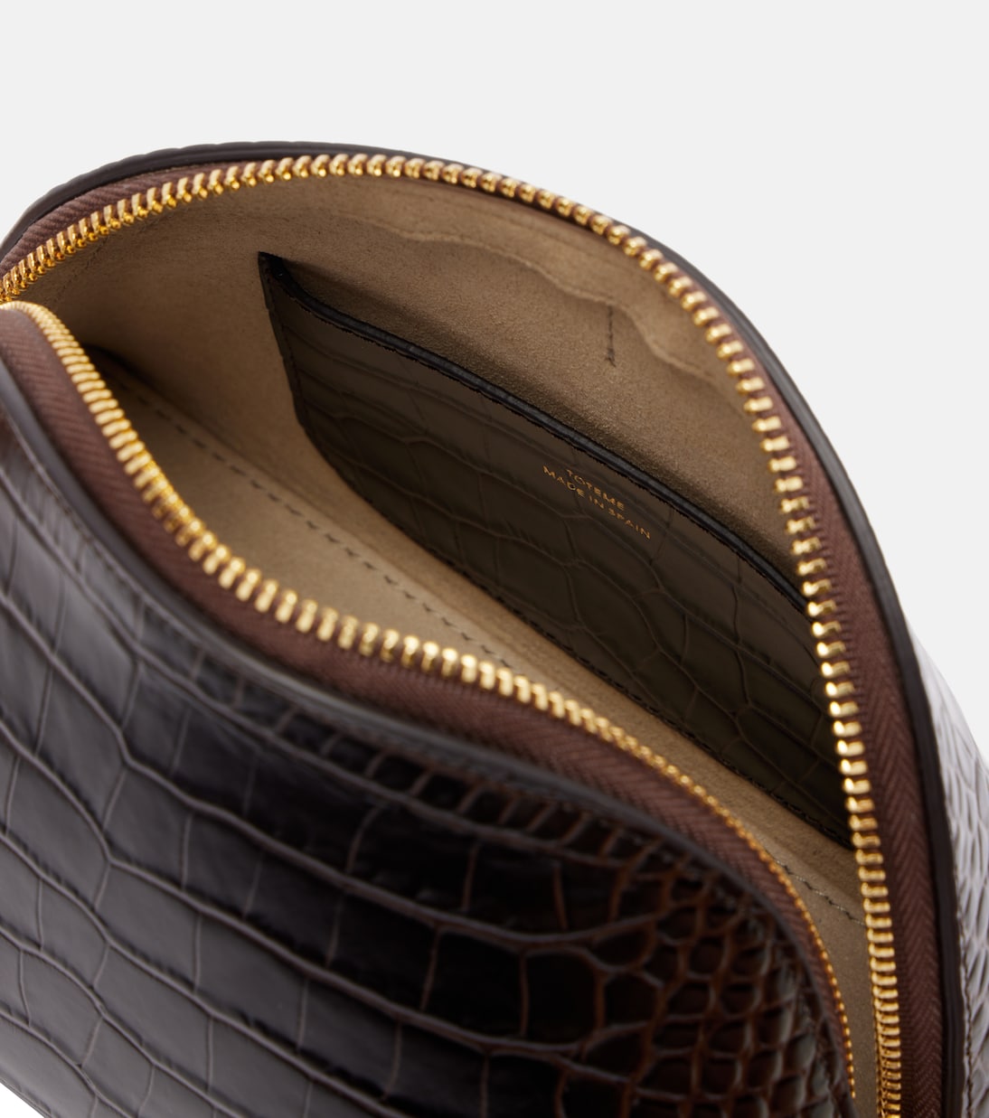 Small croc-effect leather pouch | Toteme