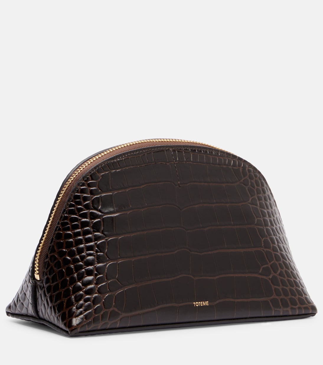 Small croc-effect leather pouch | Toteme