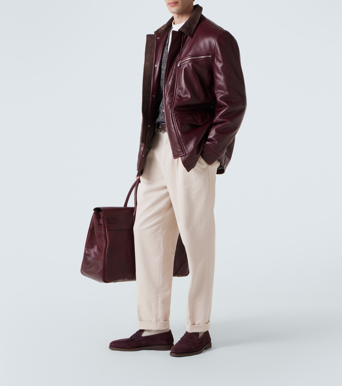 Loafers aus Veloursleder | Brunello Cucinelli