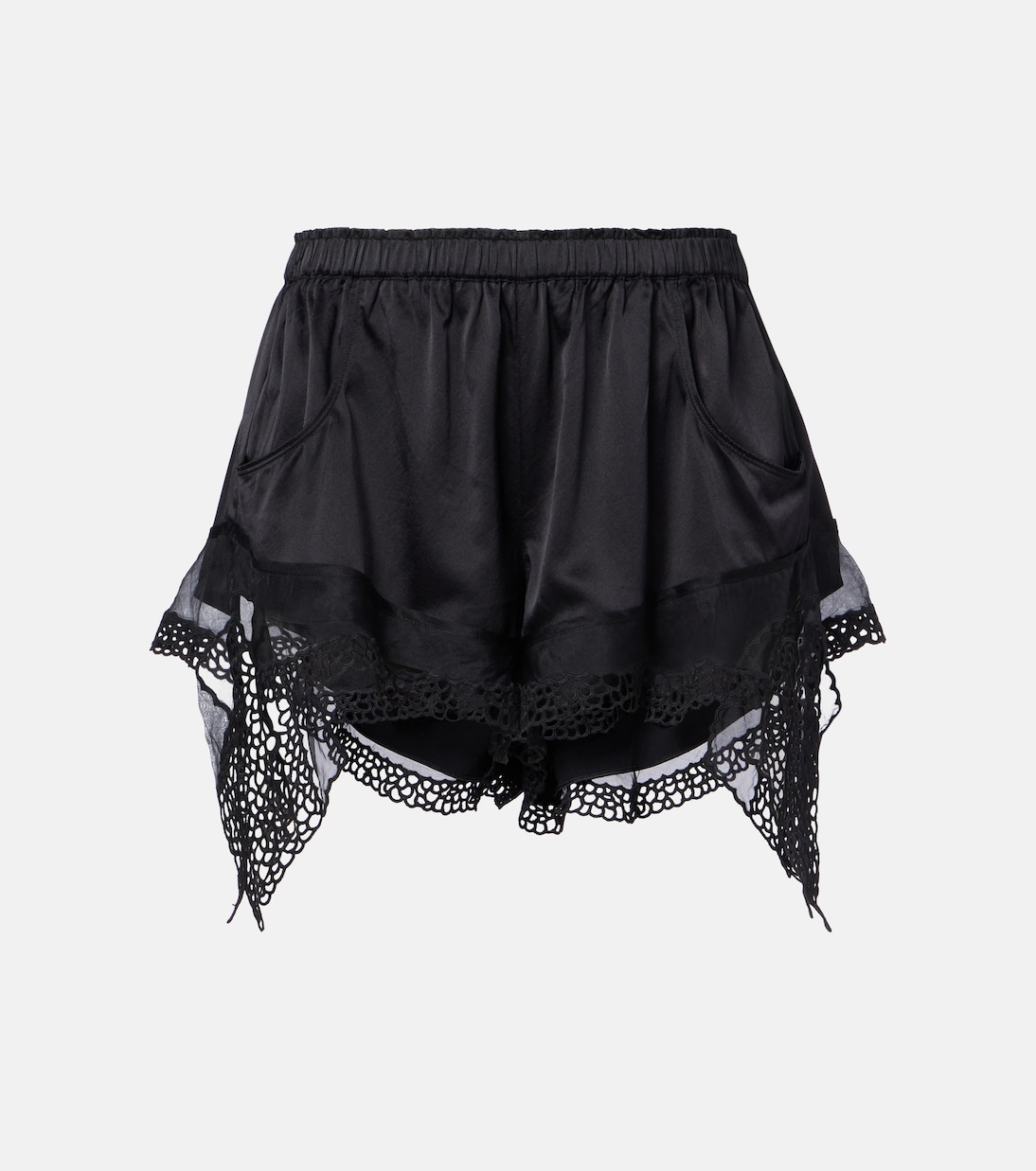 Short Ildana en soie mélangée et dentelle | Isabel Marant
