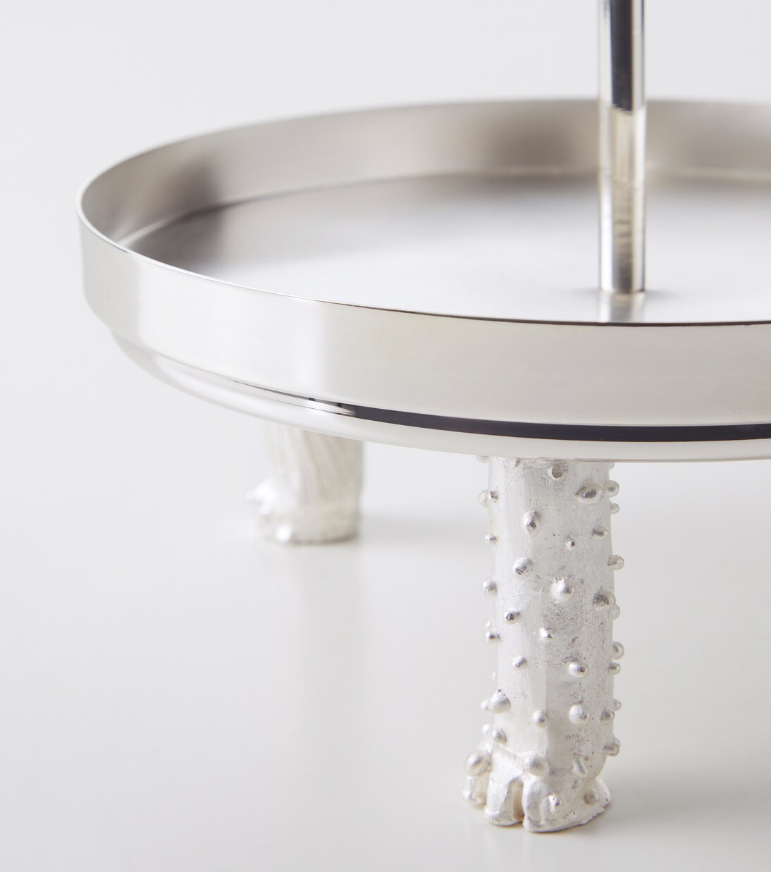 Embellished silver-plated metal cake stand | Natalia Criado