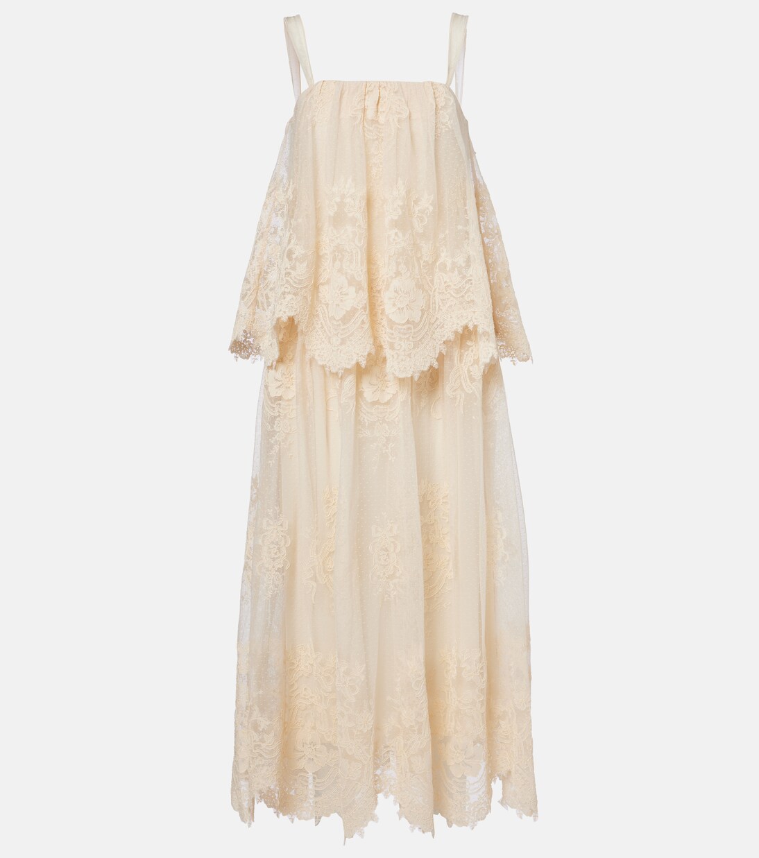 Hypnotic floral lace midi dress | Zimmermann