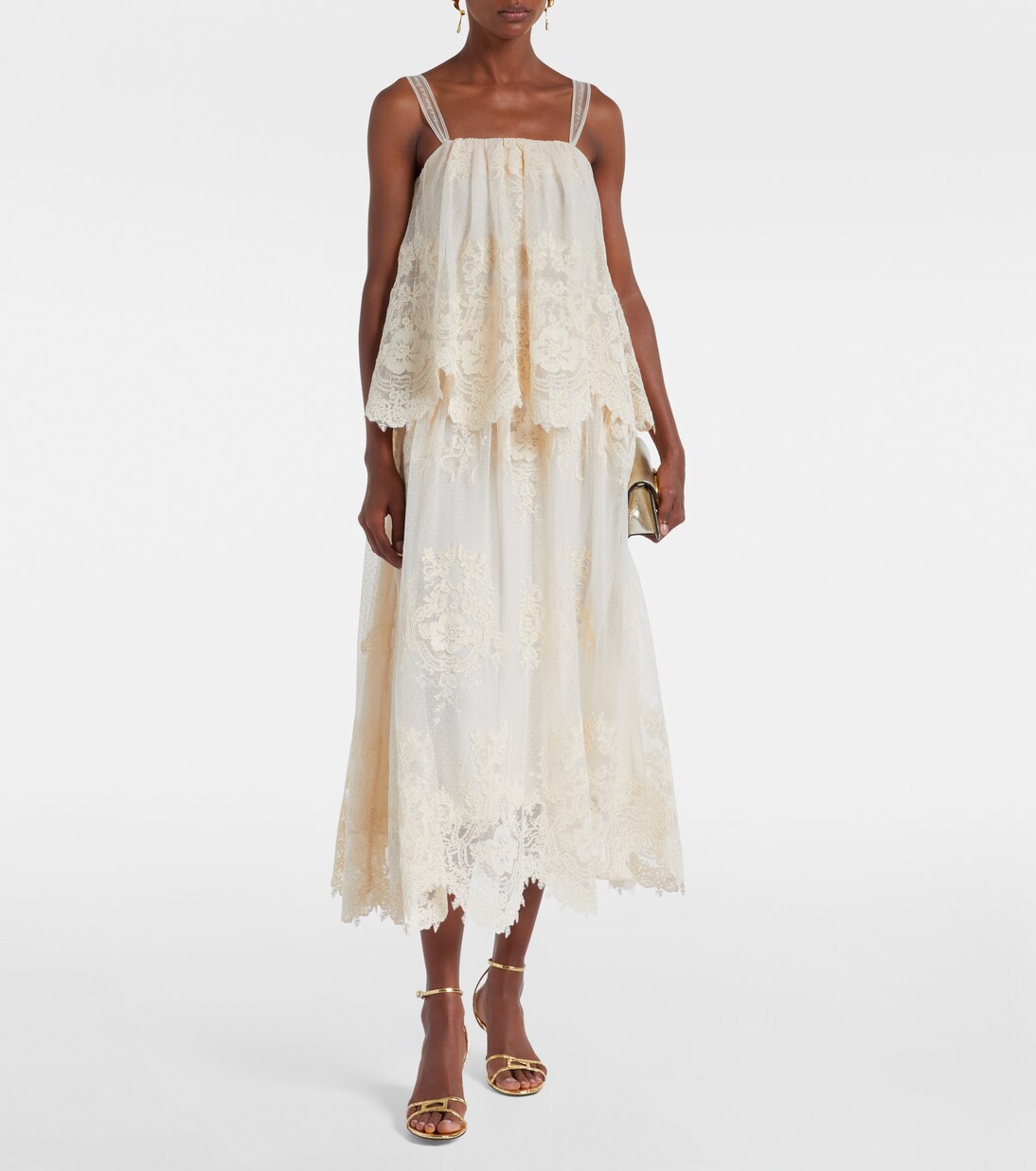 Hypnotic floral lace midi dress | Zimmermann