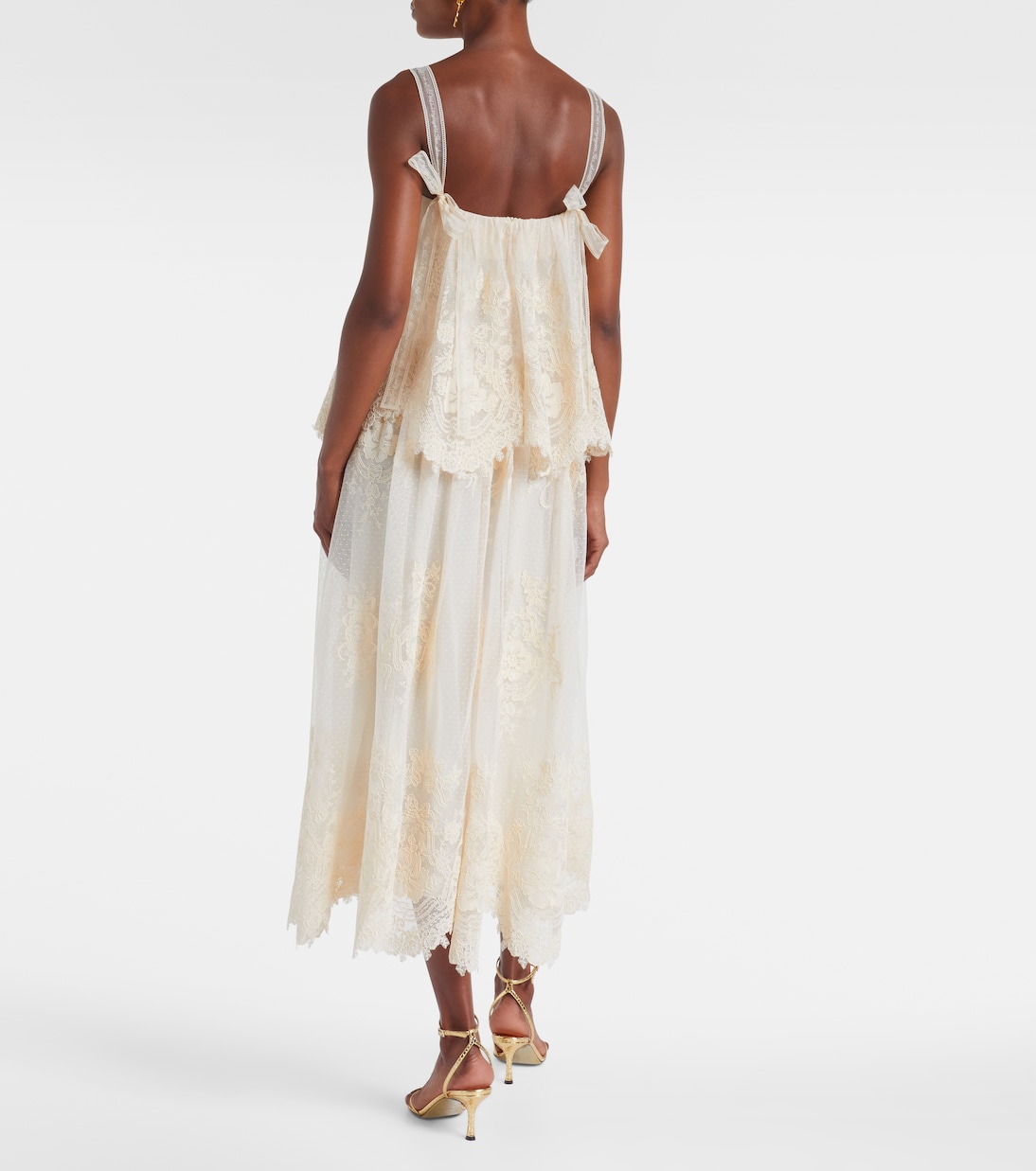 Hypnotic floral lace midi dress | Zimmermann