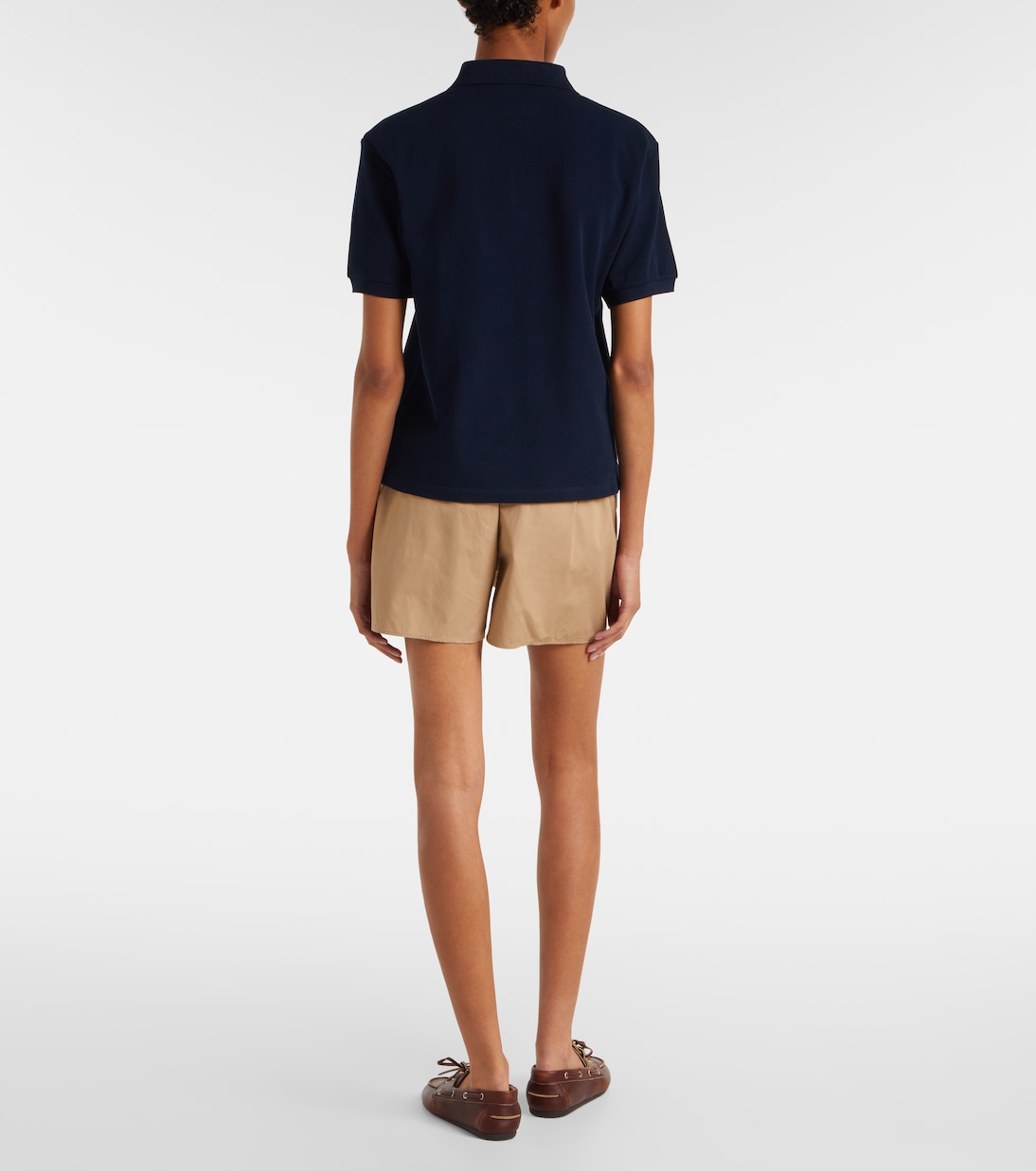 Logo cotton piqué polo shirt | Miu Miu