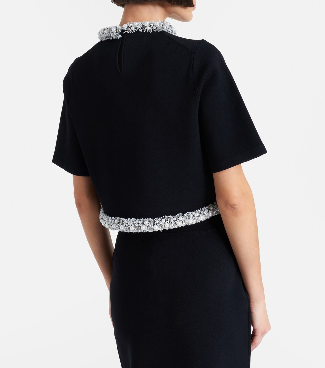 Ozelle embellished knitted crop top | Simkhai