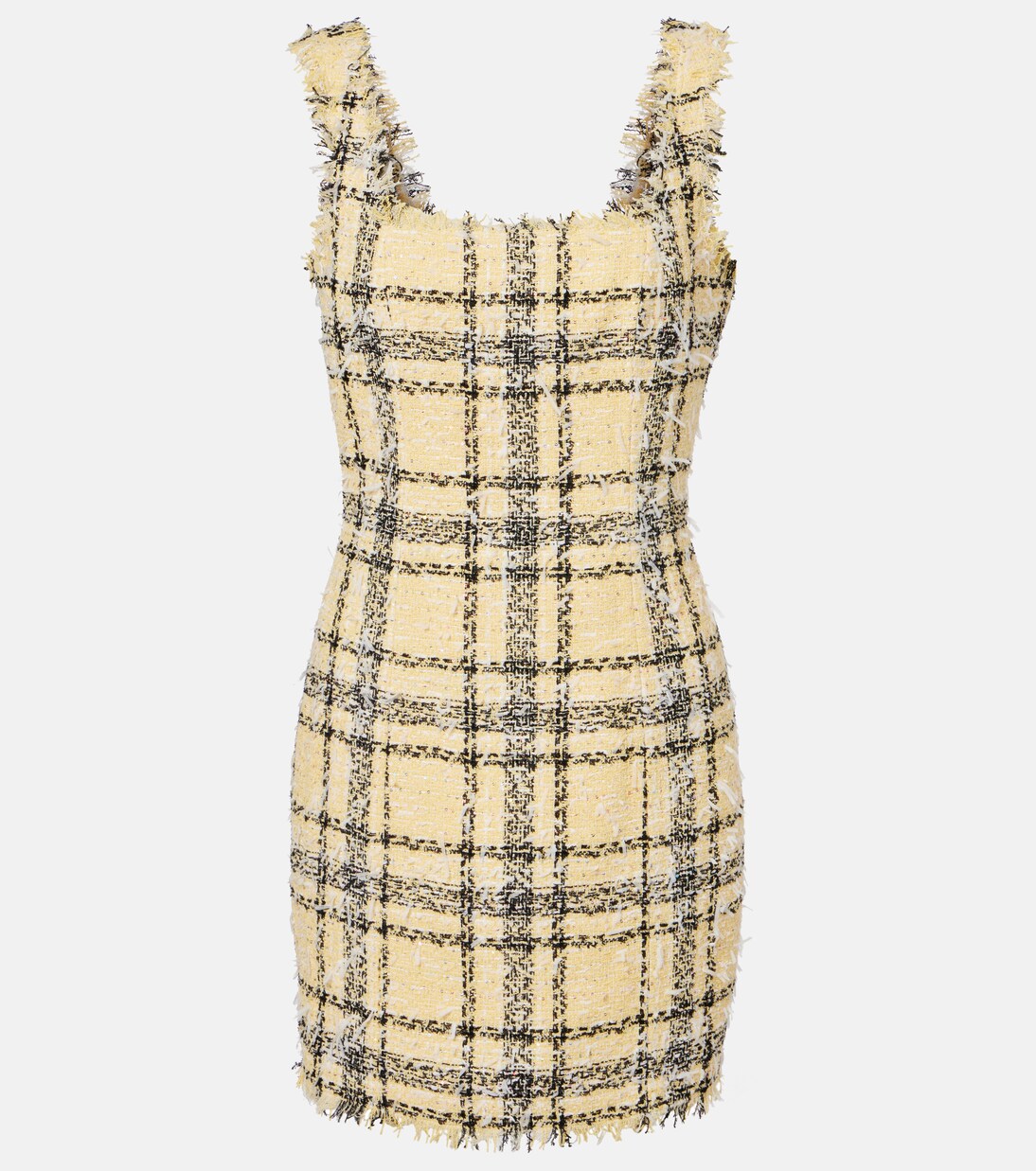 Checked sequined tweed minidress | Balmain