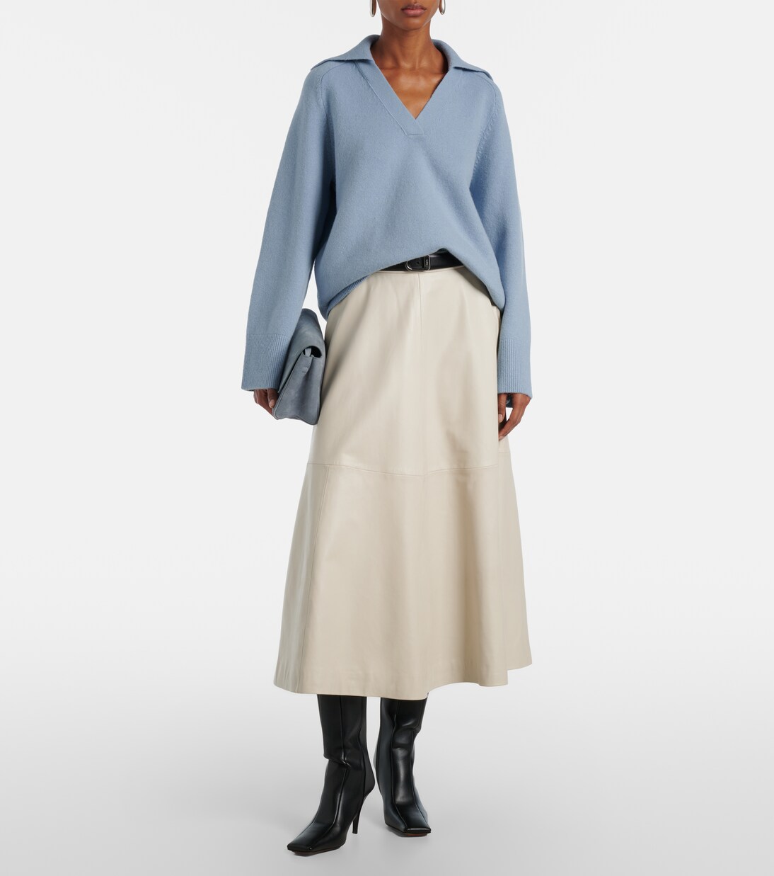 Wool and cashmere-blend polo sweater | Vince