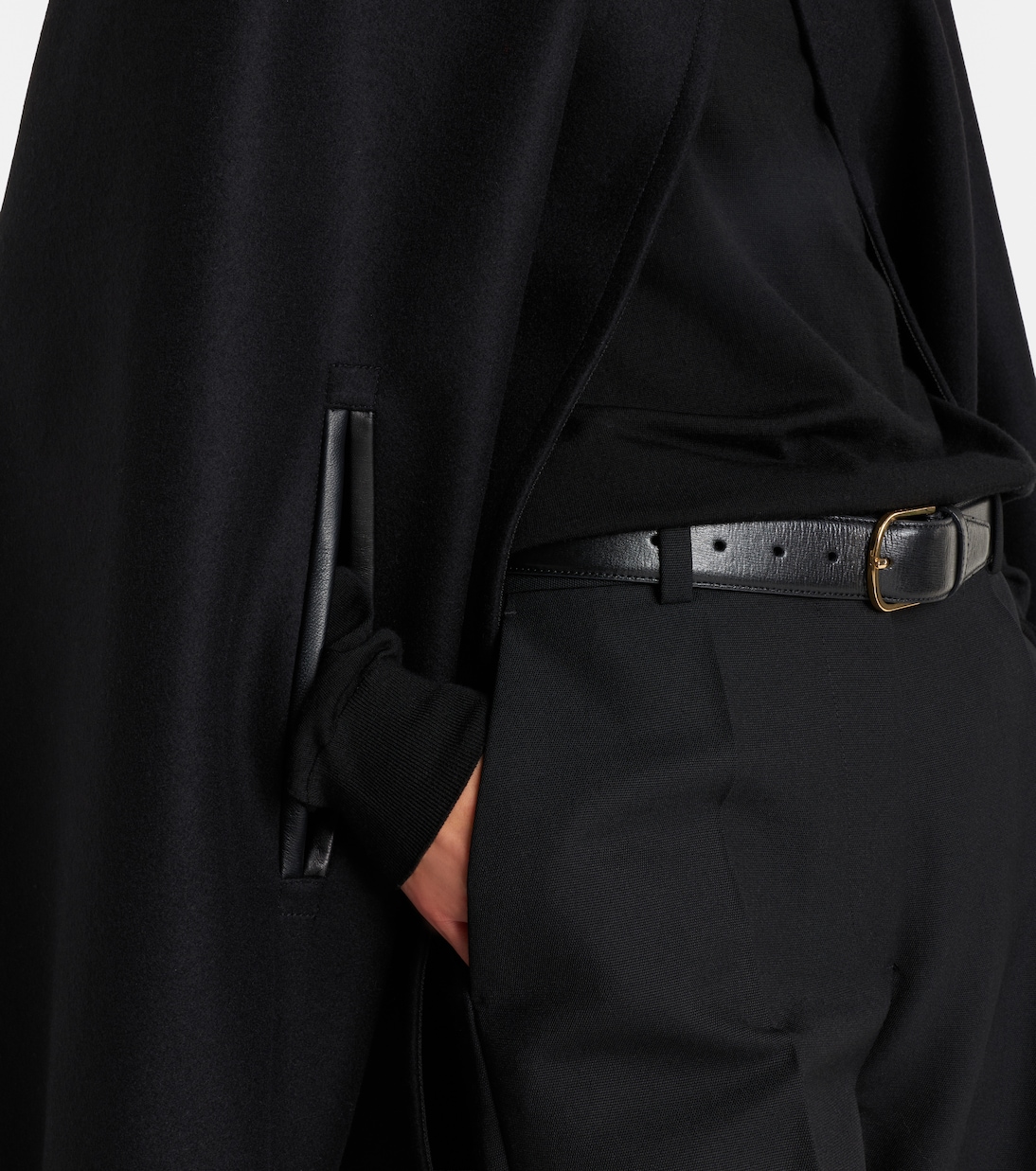 Cape Arianna aus einem Wollgemisch mit Leder | Nili Lotan