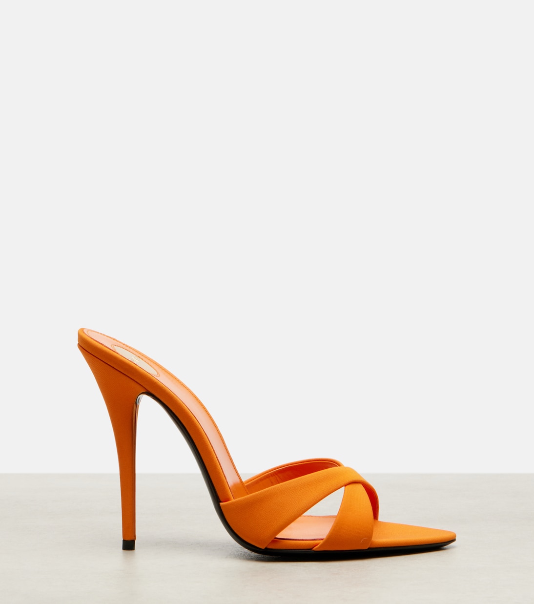 Kirat 110 crêpe satin mules | Saint Laurent