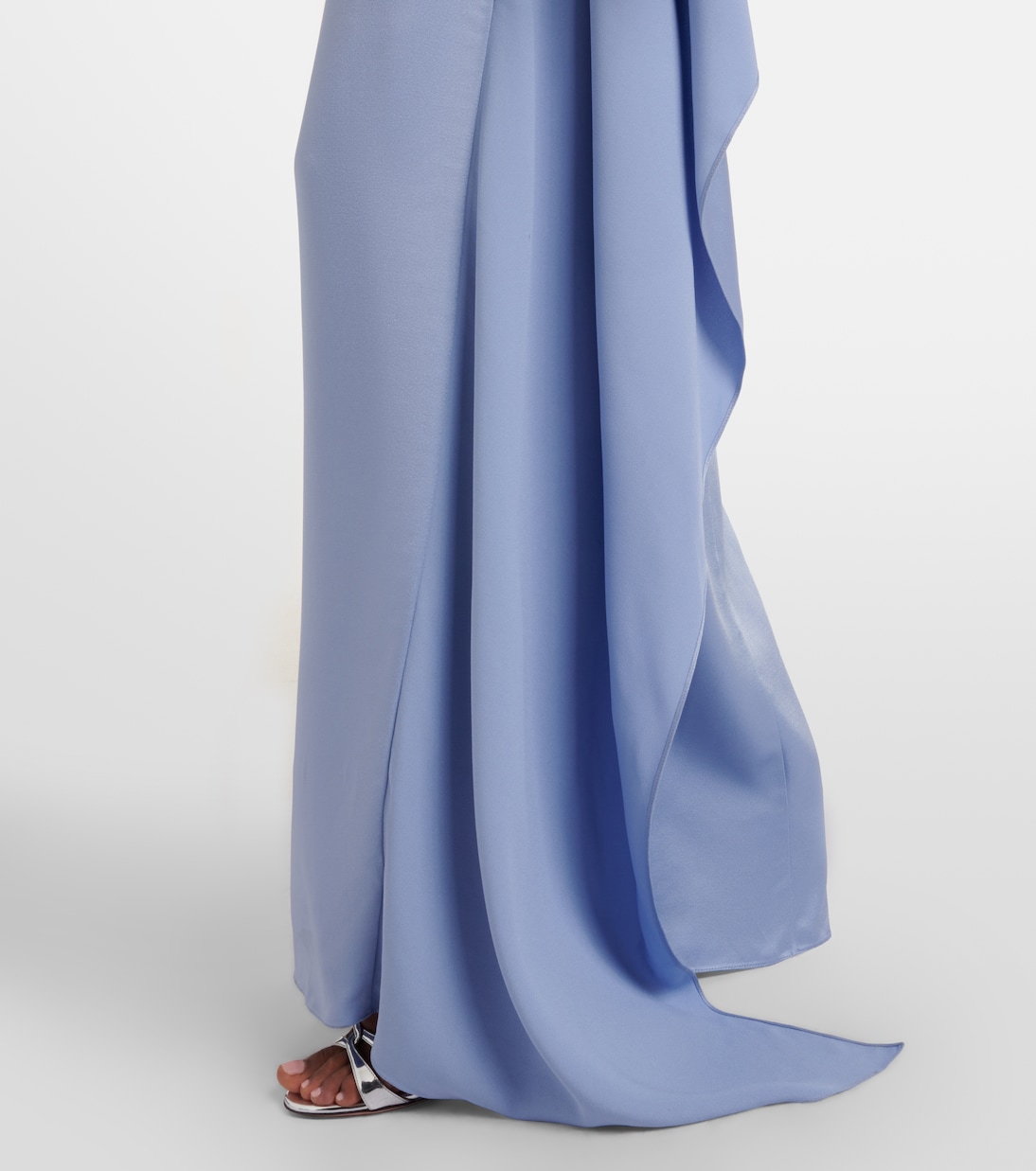 Robe longue en satin à ornements | Erdem