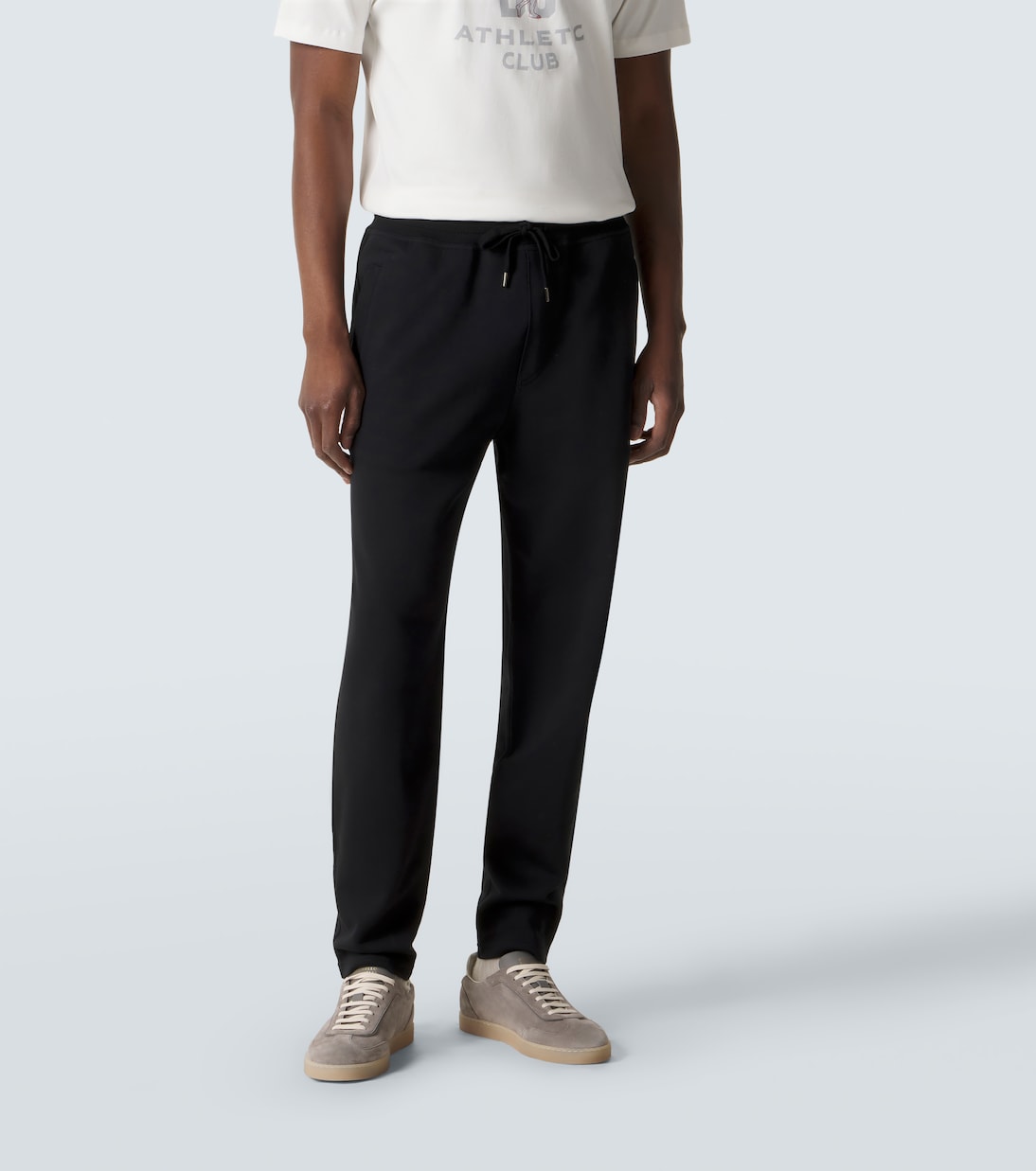 Pantaloni sportivi in jersey di misto cotone | Brunello Cucinelli