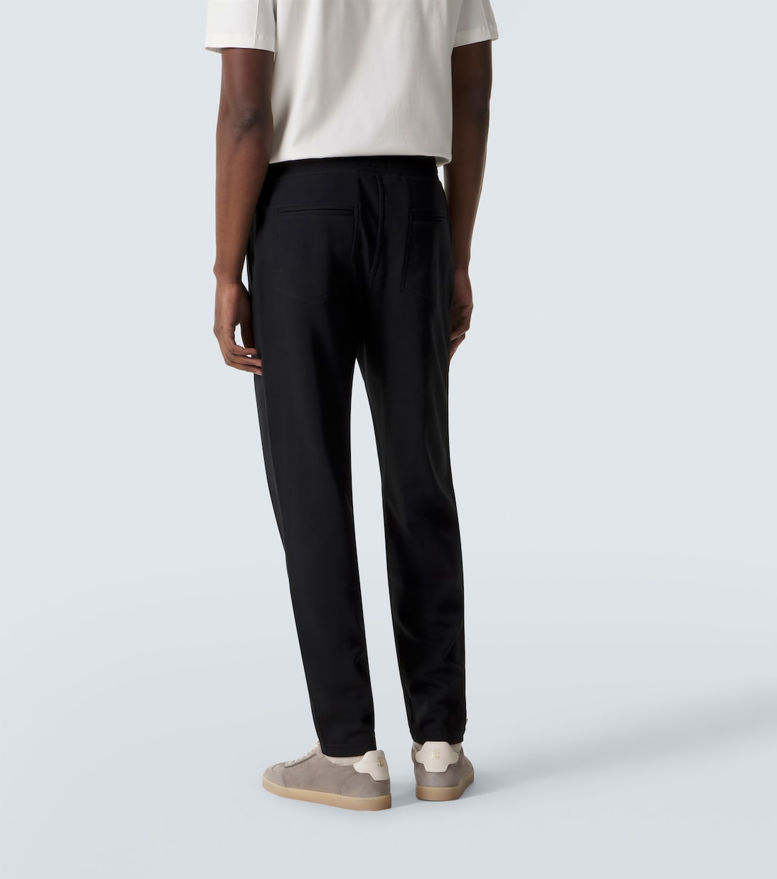 Pantaloni sportivi in jersey di misto cotone | Brunello Cucinelli