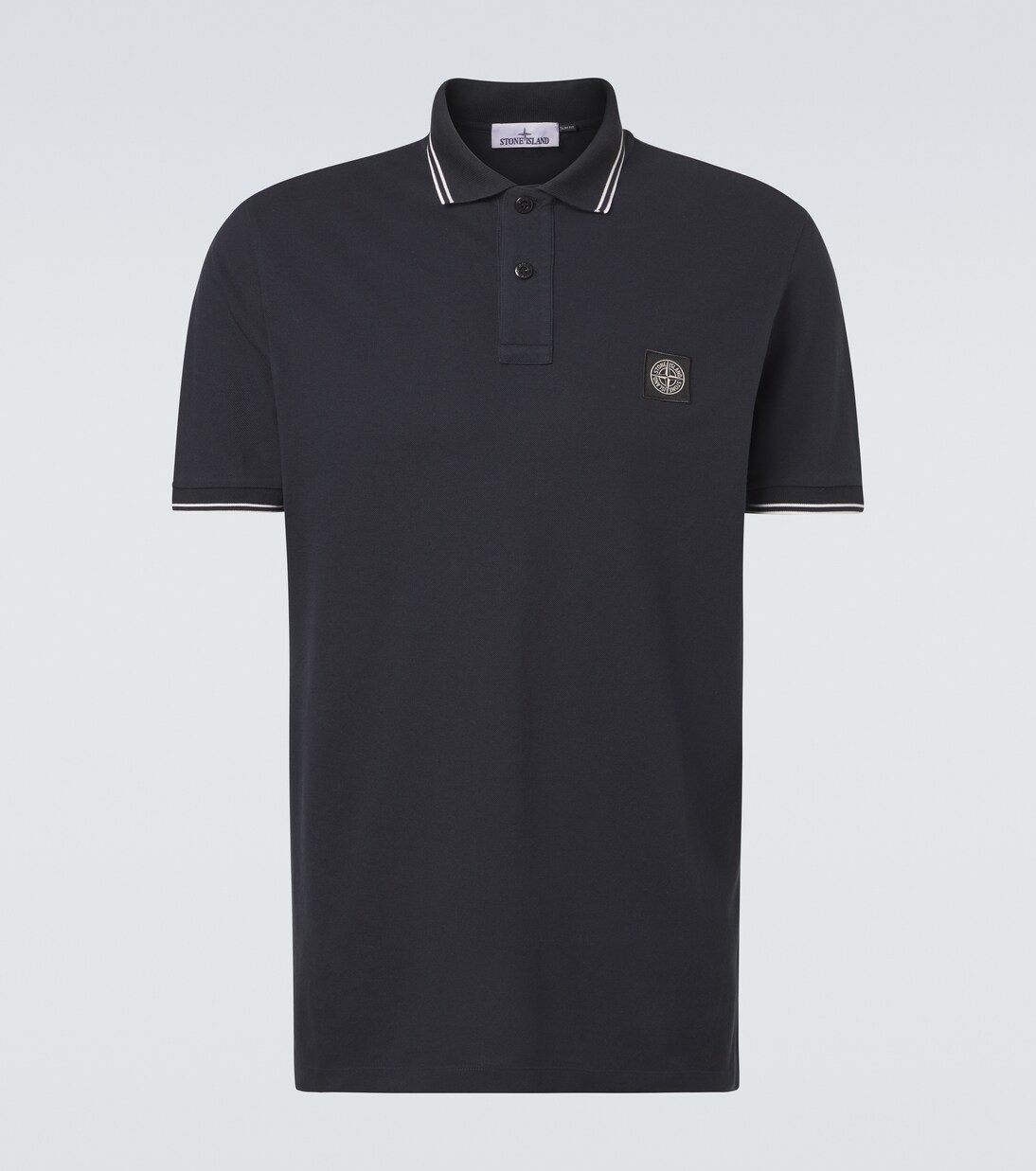 Compass cotton-blend piqué polo shirt | Stone Island