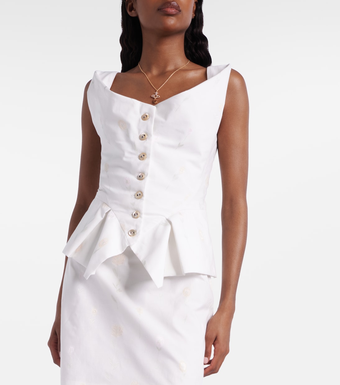 Gilet Monday in misto cotone con stampa floreale | Vivienne Westwood