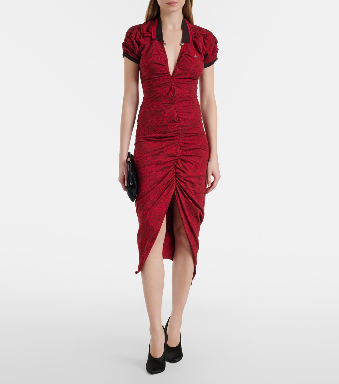 Pulling cotton jacquard midi dress | Vivienne Westwood