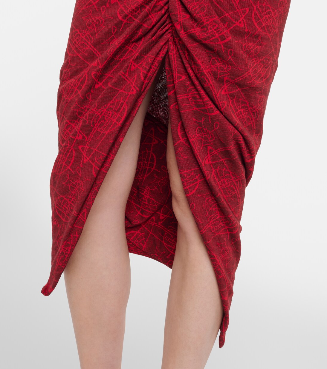 Pulling cotton jacquard midi dress | Vivienne Westwood