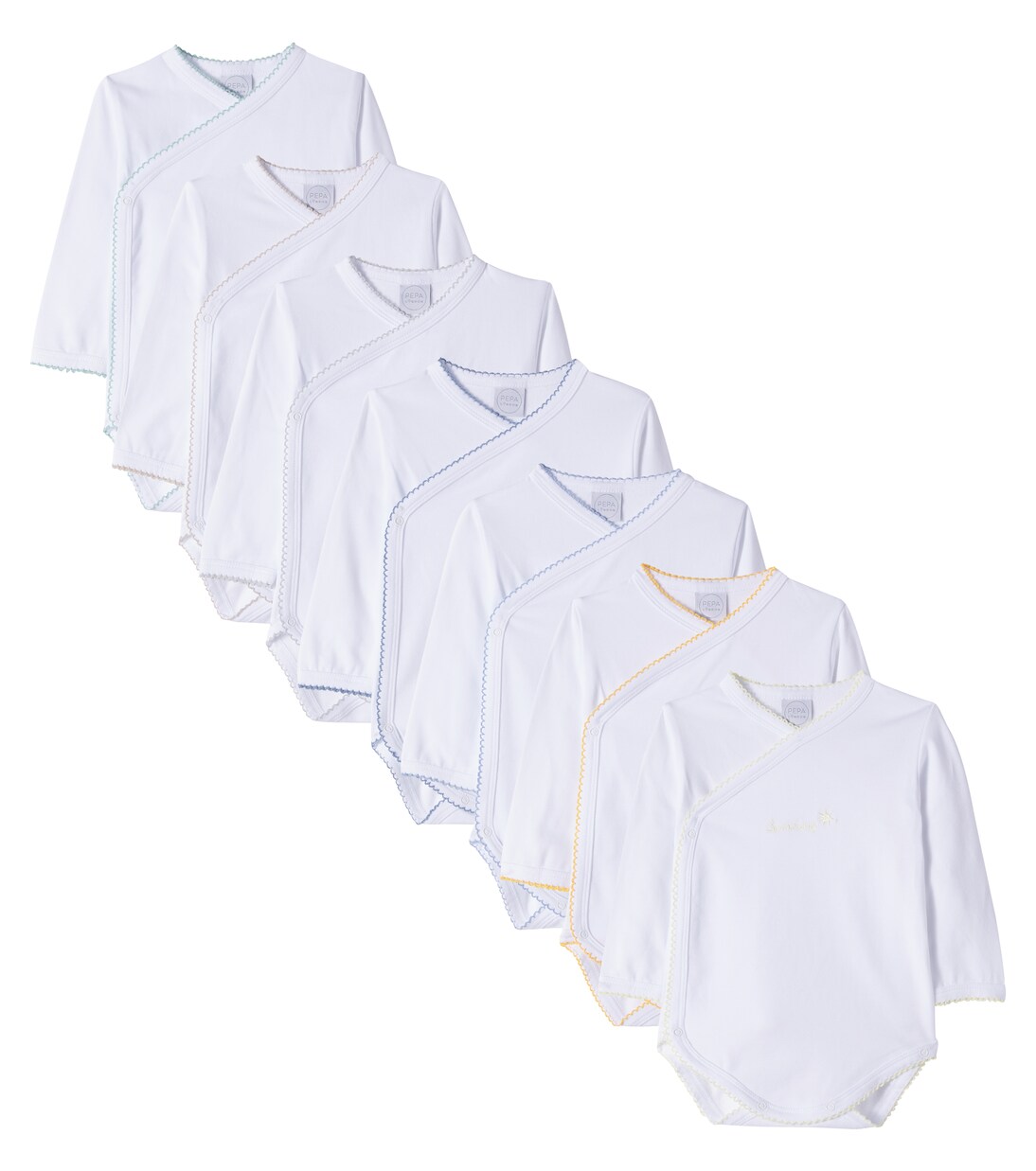 Baby Set aus sieben Stramplern | Pepa London