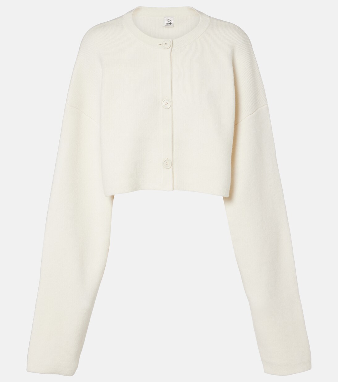 Cropped wool-blend cardigan | Toteme