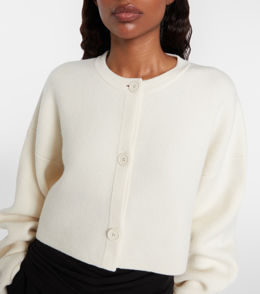 Cropped wool-blend cardigan | Toteme