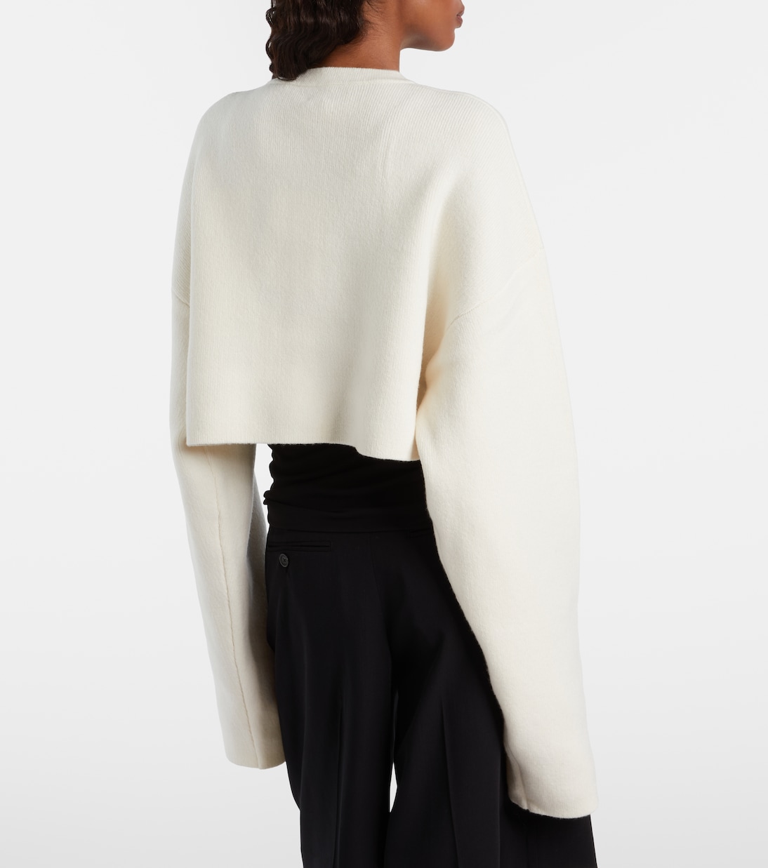 Cropped wool-blend cardigan | Toteme