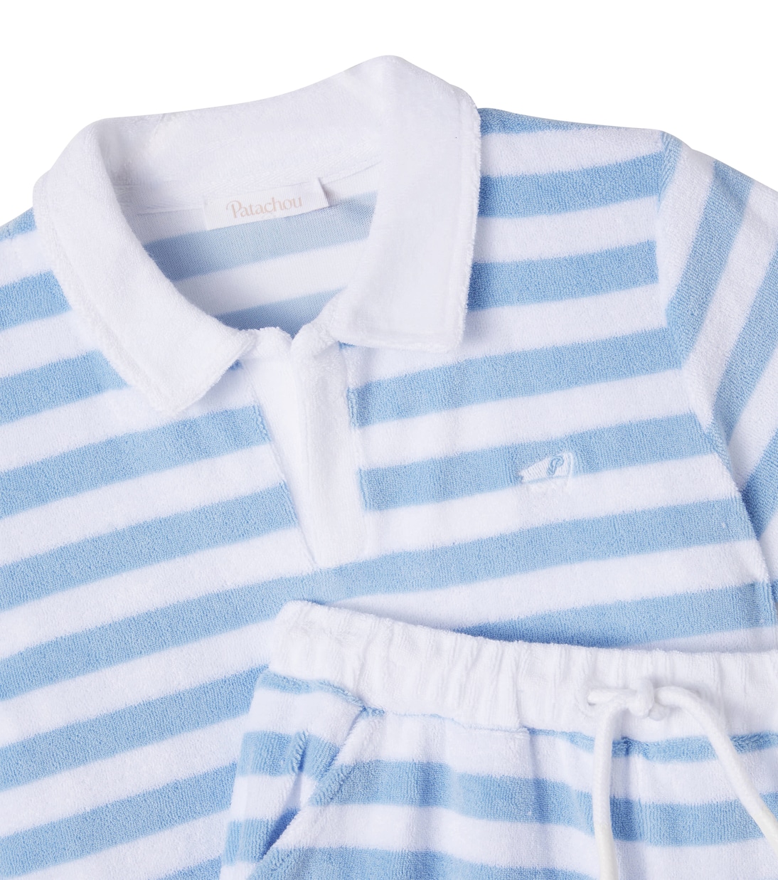 Cotton-blend polo shirt and shorts set | Patachou