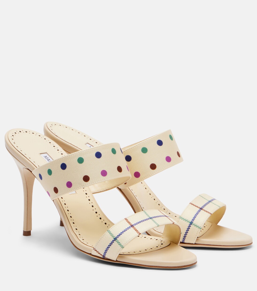Ralotapla printed satin mules | Manolo Blahnik